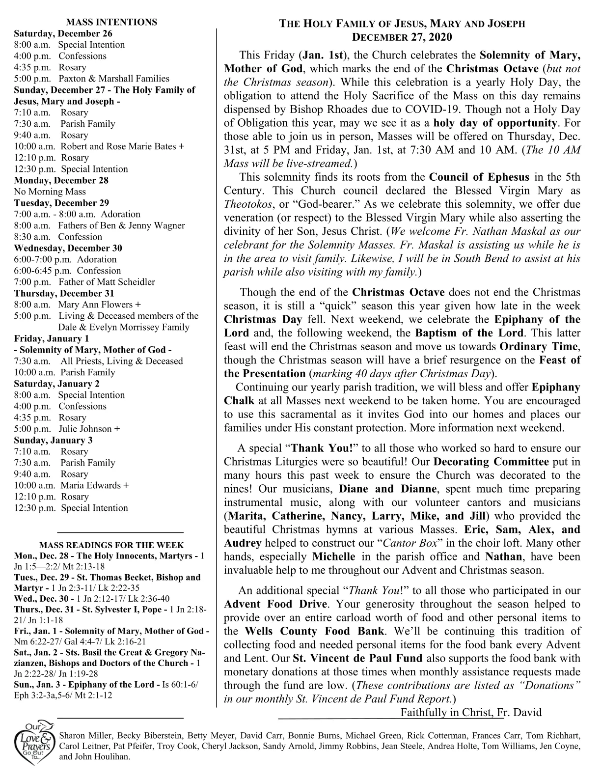 Dec 27, 2020 - Bulletin - Page 2