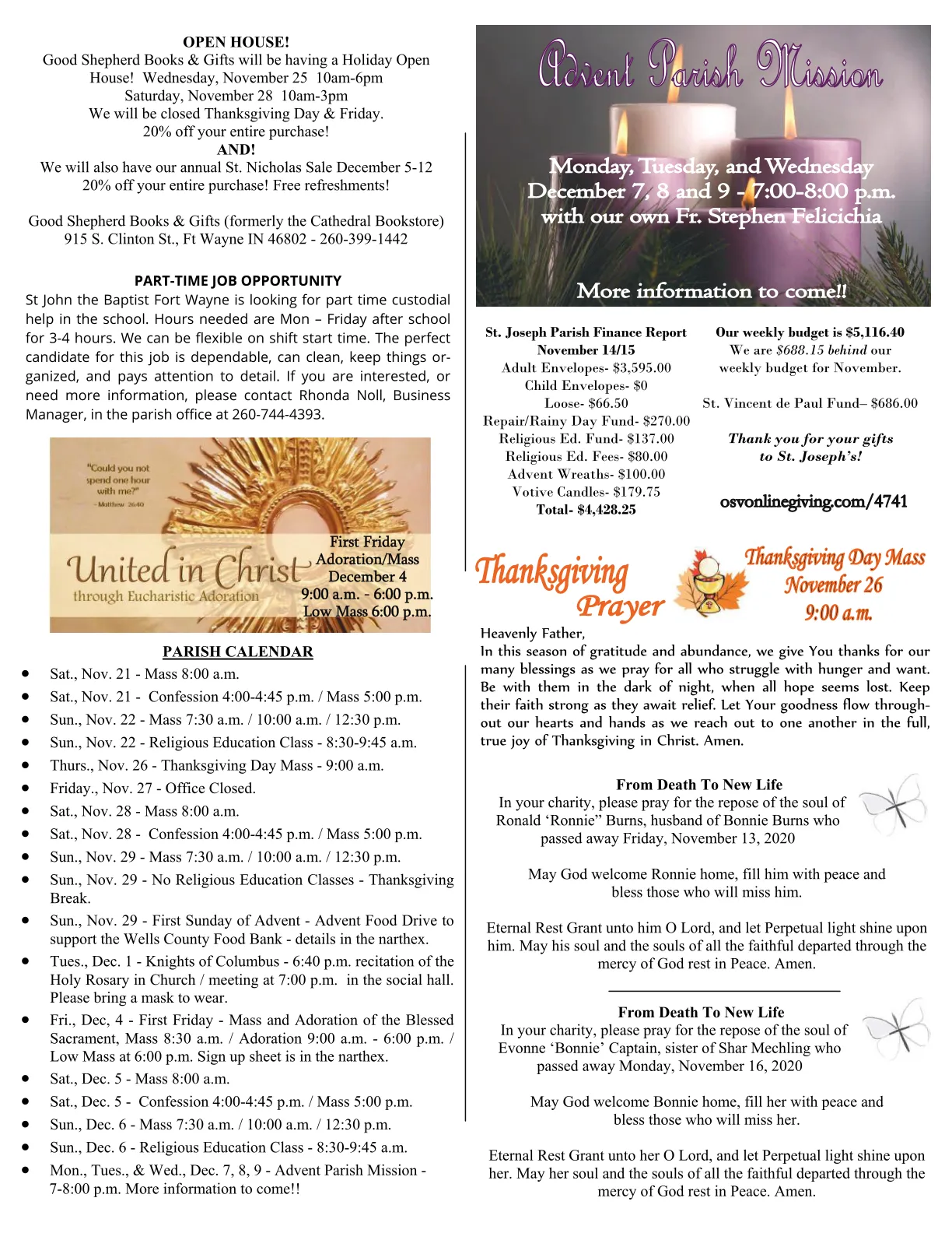 Nov 22, 2020 - Bulletin - Page 3