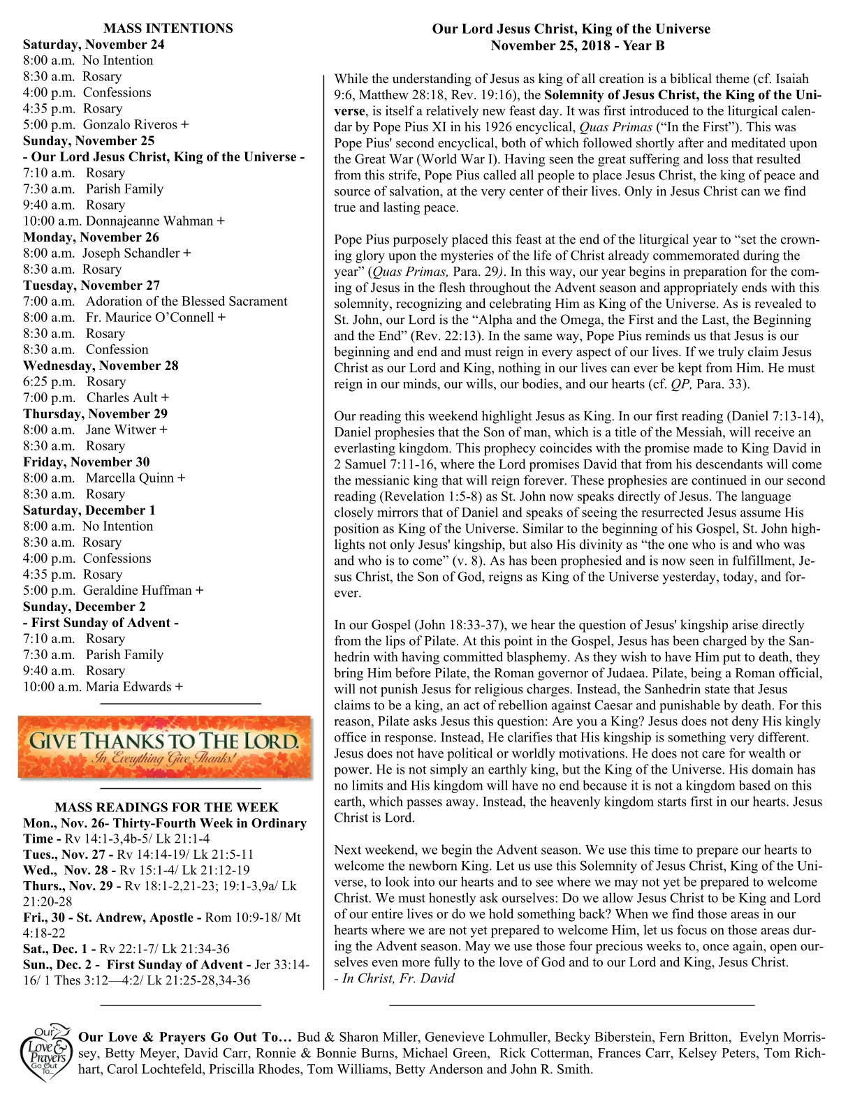 Nov 25, 2018 - Bulletin - Page 2