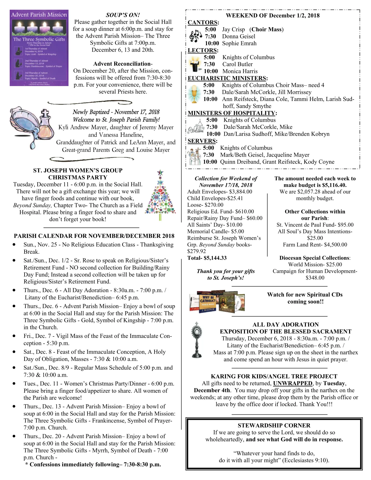 Nov 25, 2018 - Bulletin - Page 3