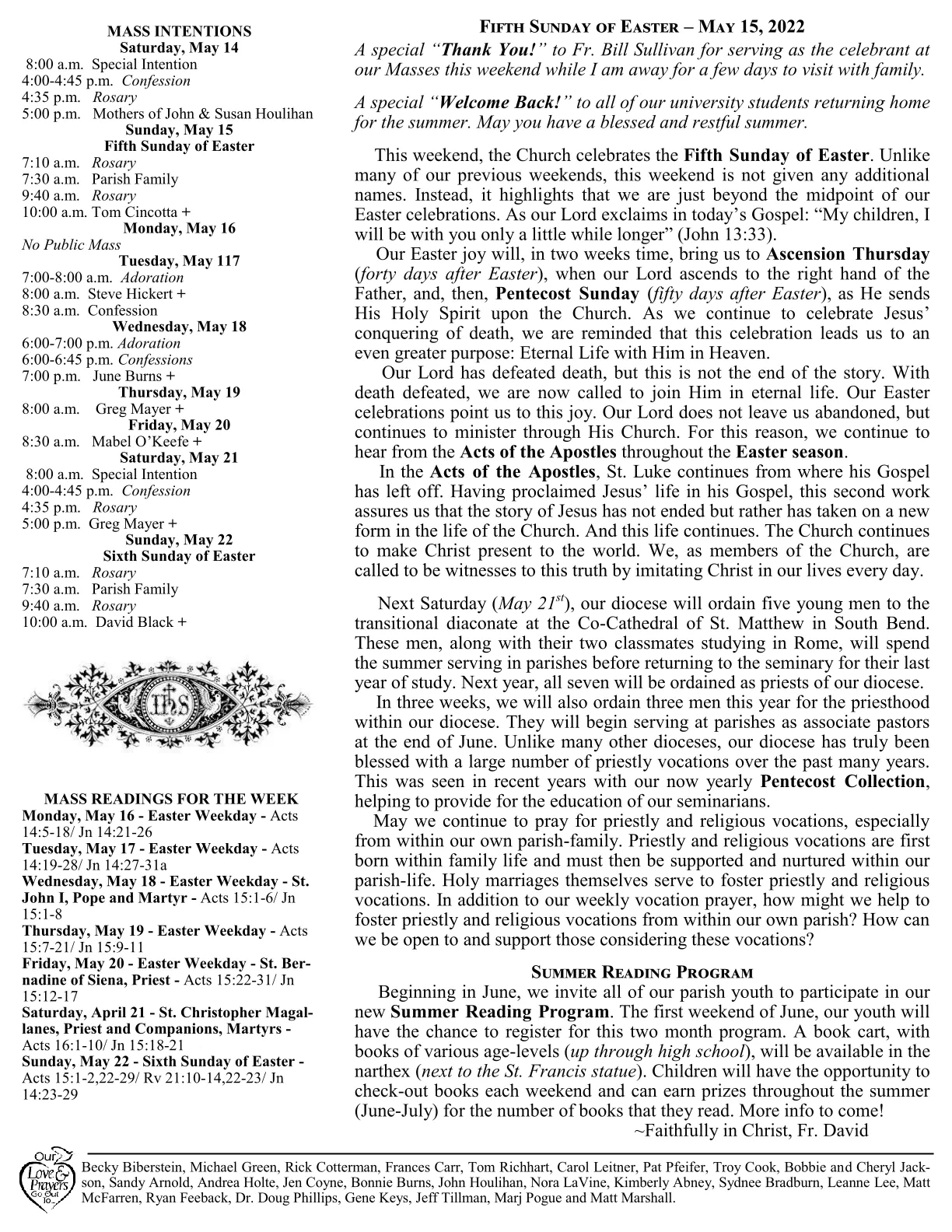 May 15, 2022 - Bulletin - Page 2