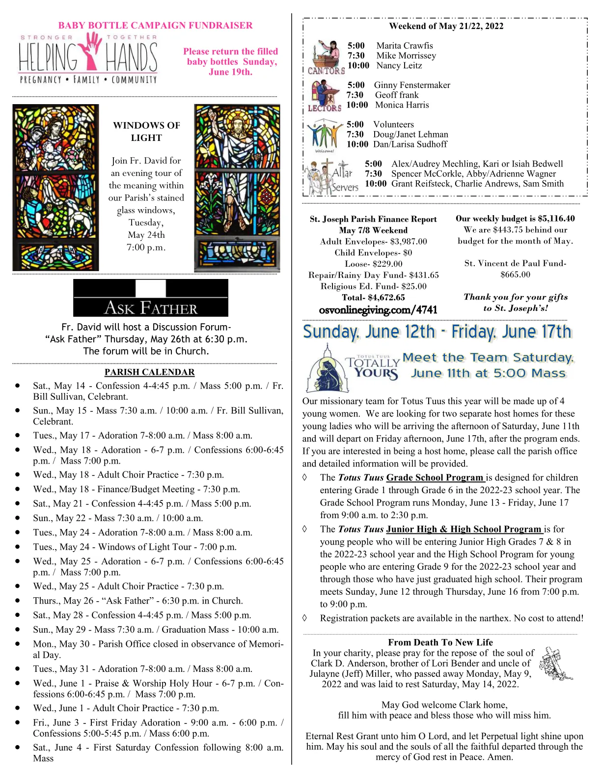 May 15, 2022 - Bulletin - Page 3