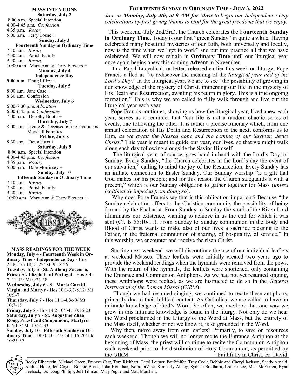 Jul 03, 2022 - Bulletin - Page 2