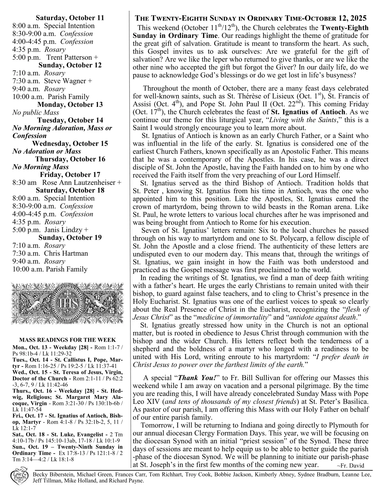 Oct 12, 2025 - Bulletin - Page 2