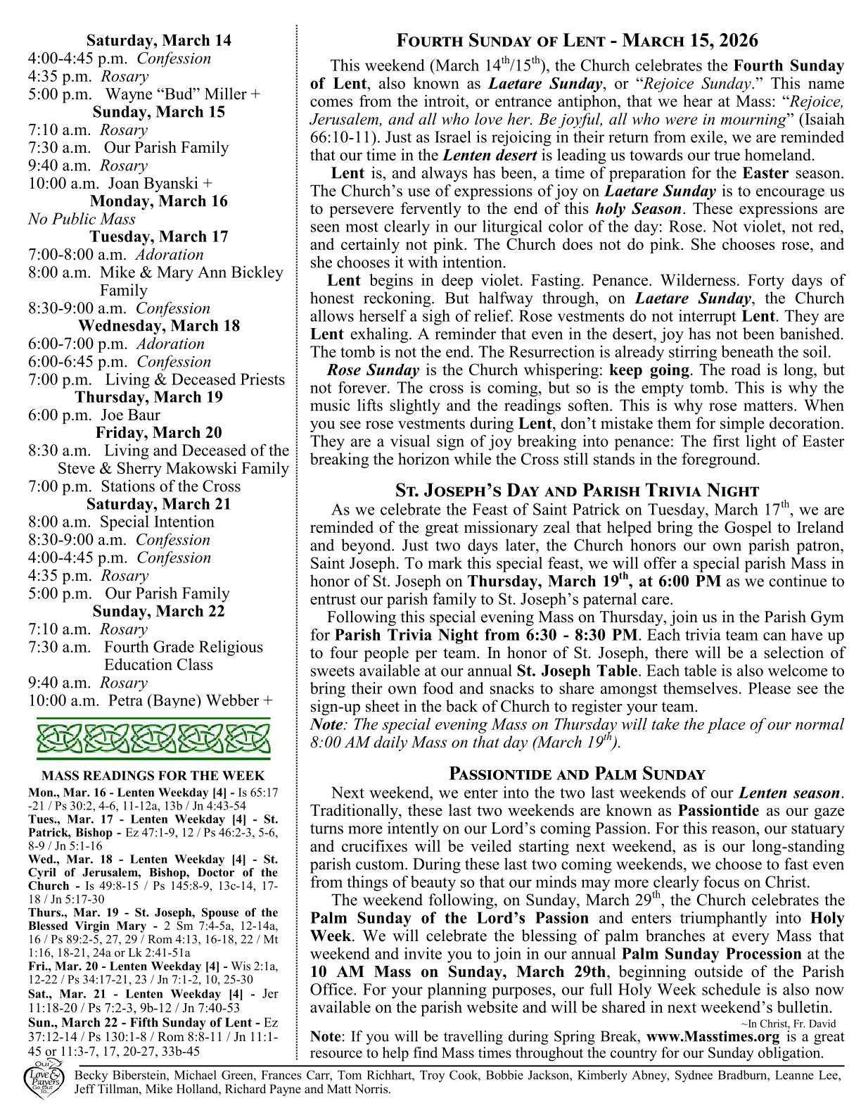 Mar 15, 2026 - Bulletin - Page 2