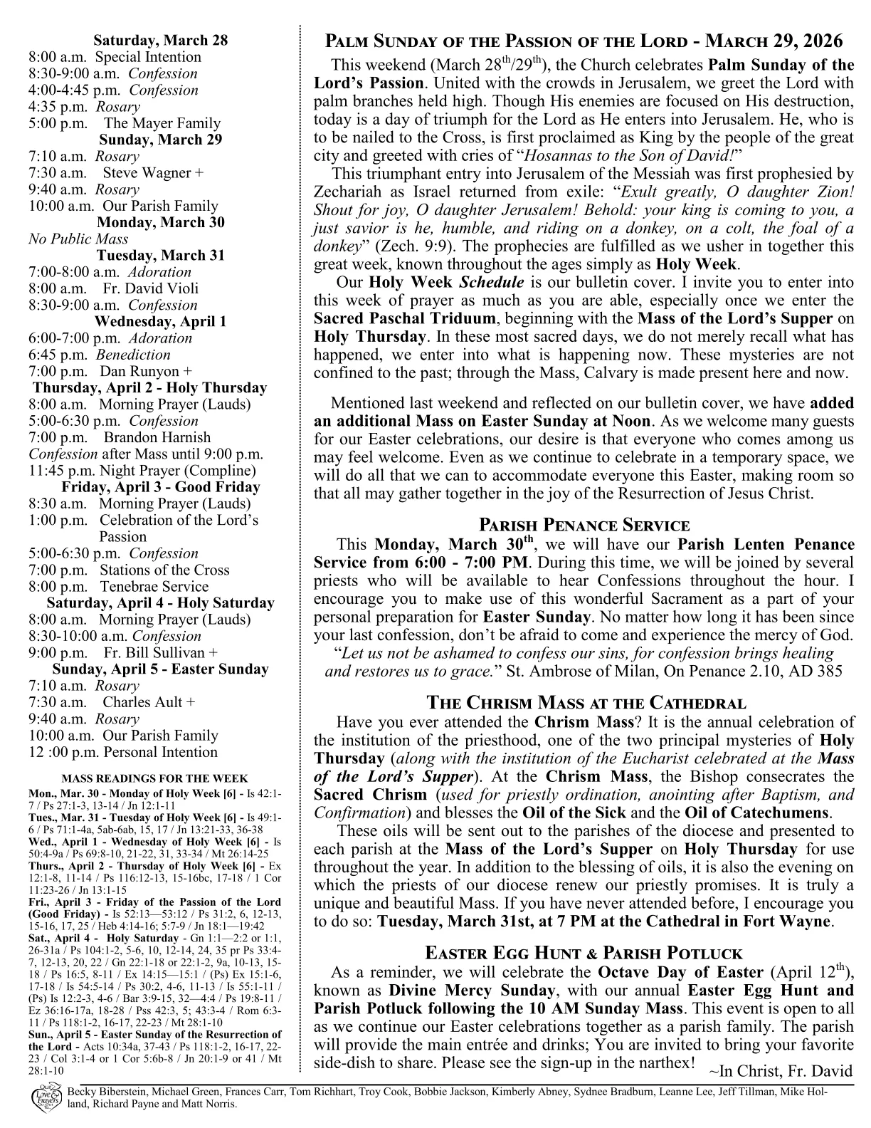 Mar 29, 2026 - Bulletin - Page 2