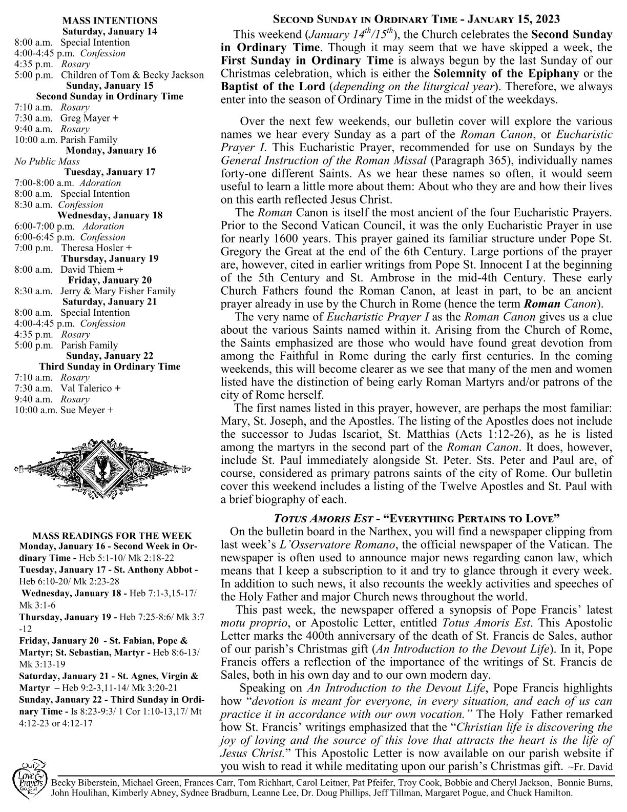 Jan 15, 2023 - Bulletin - Page 2