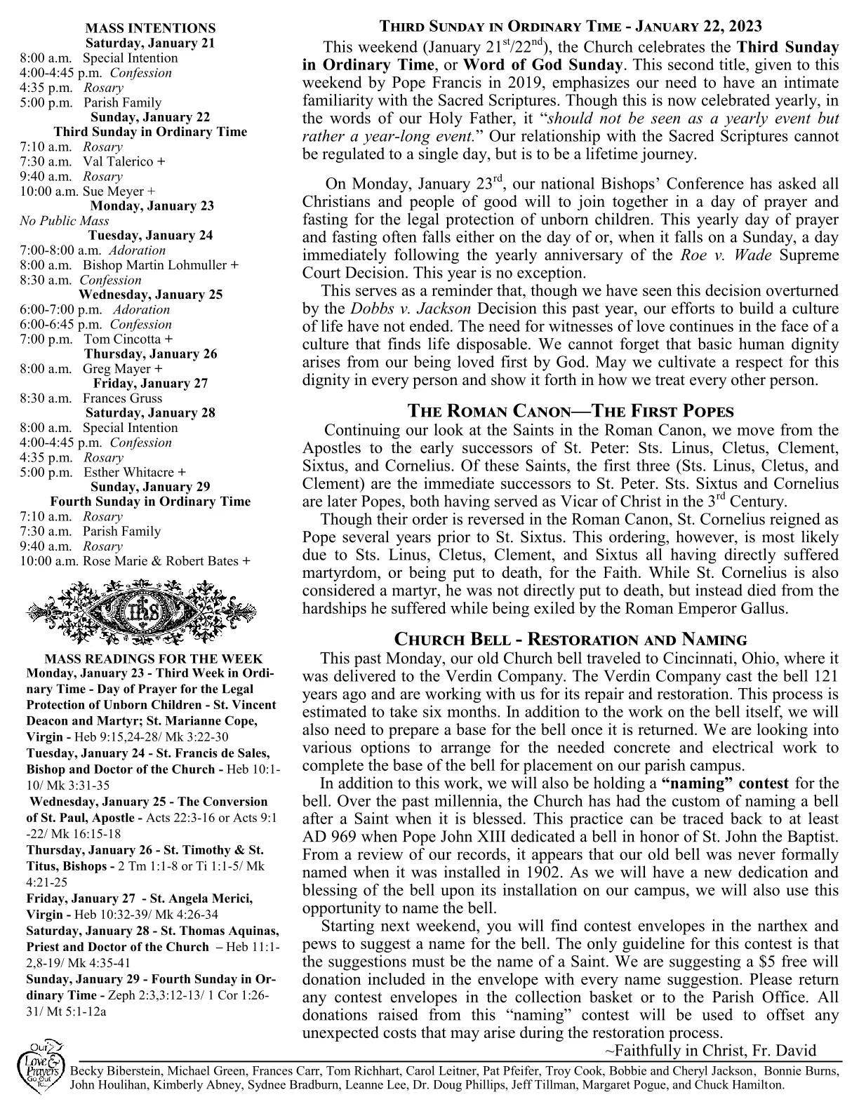 Jan 22, 2023 - Bulletin - Page 2