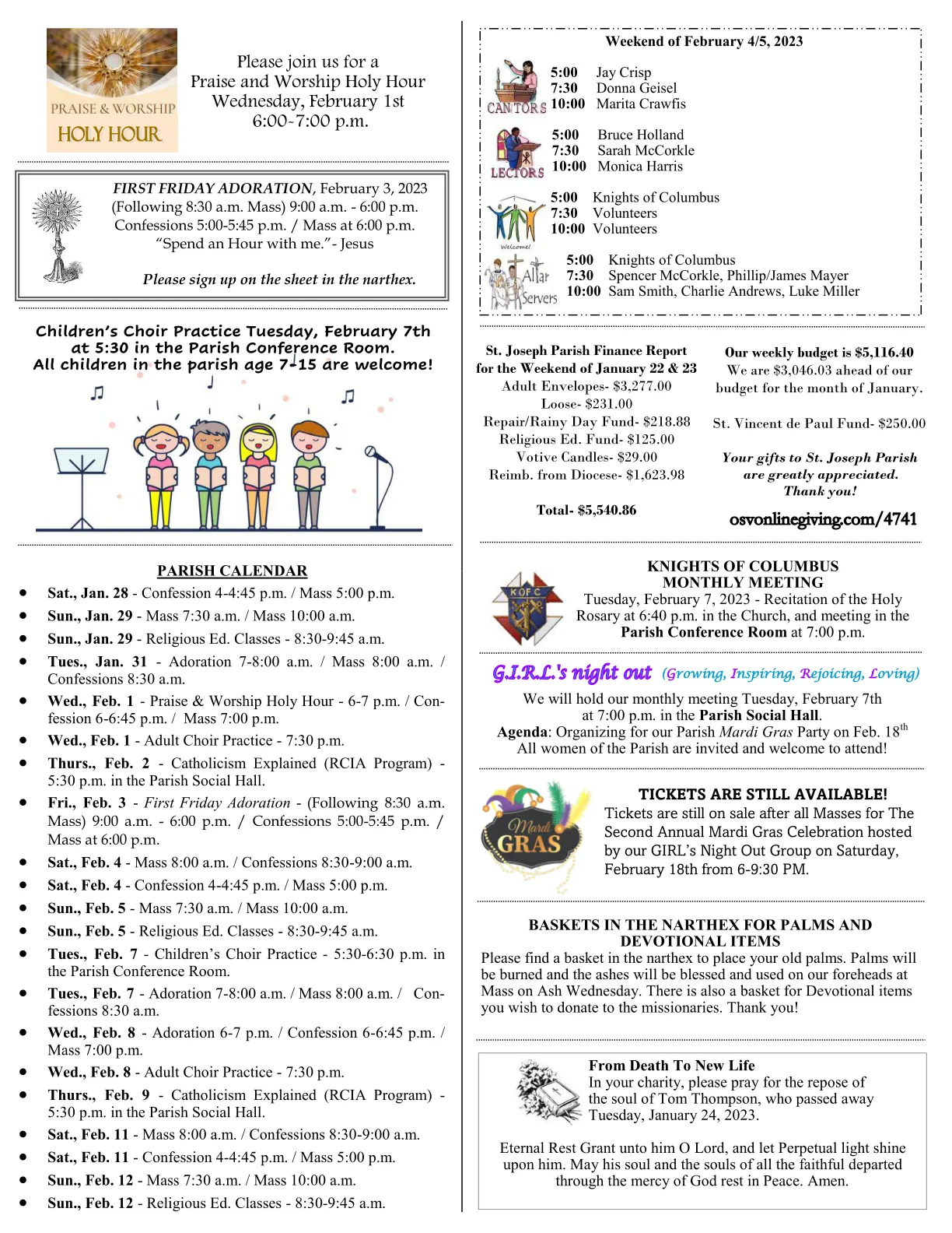 Jan 29, 2023 - Bulletin - Page 3