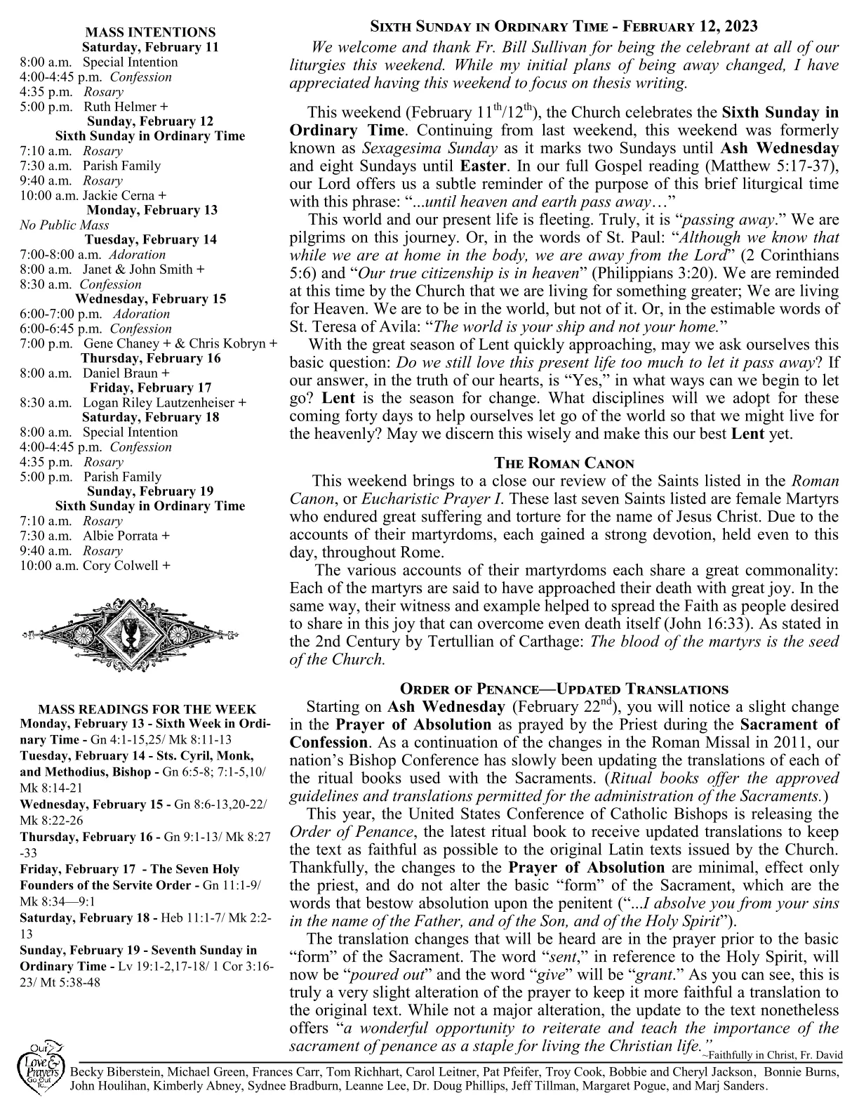 Feb 12, 2023 - Bulletin - Page 2
