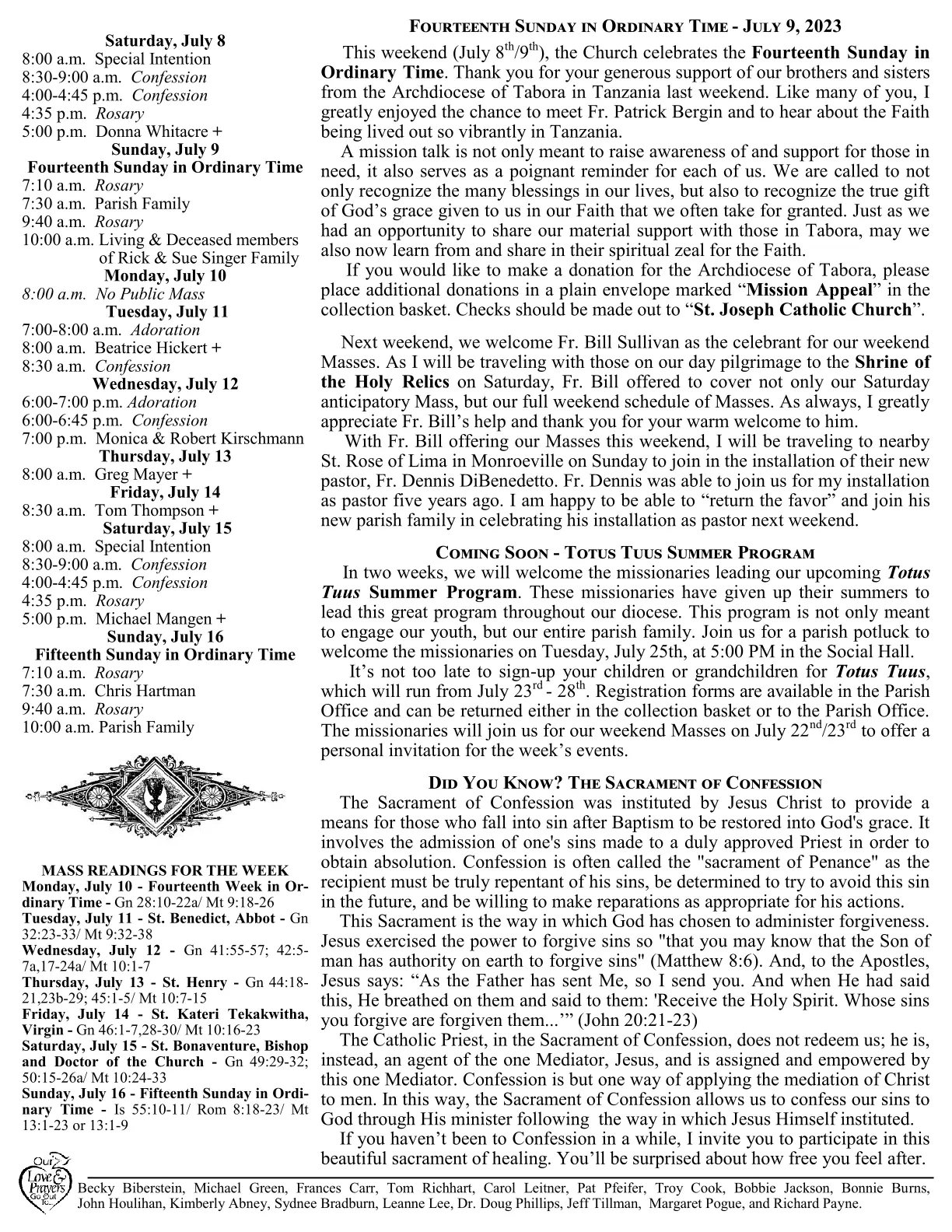 Jul 09, 2023 - Bulletin - Page 2