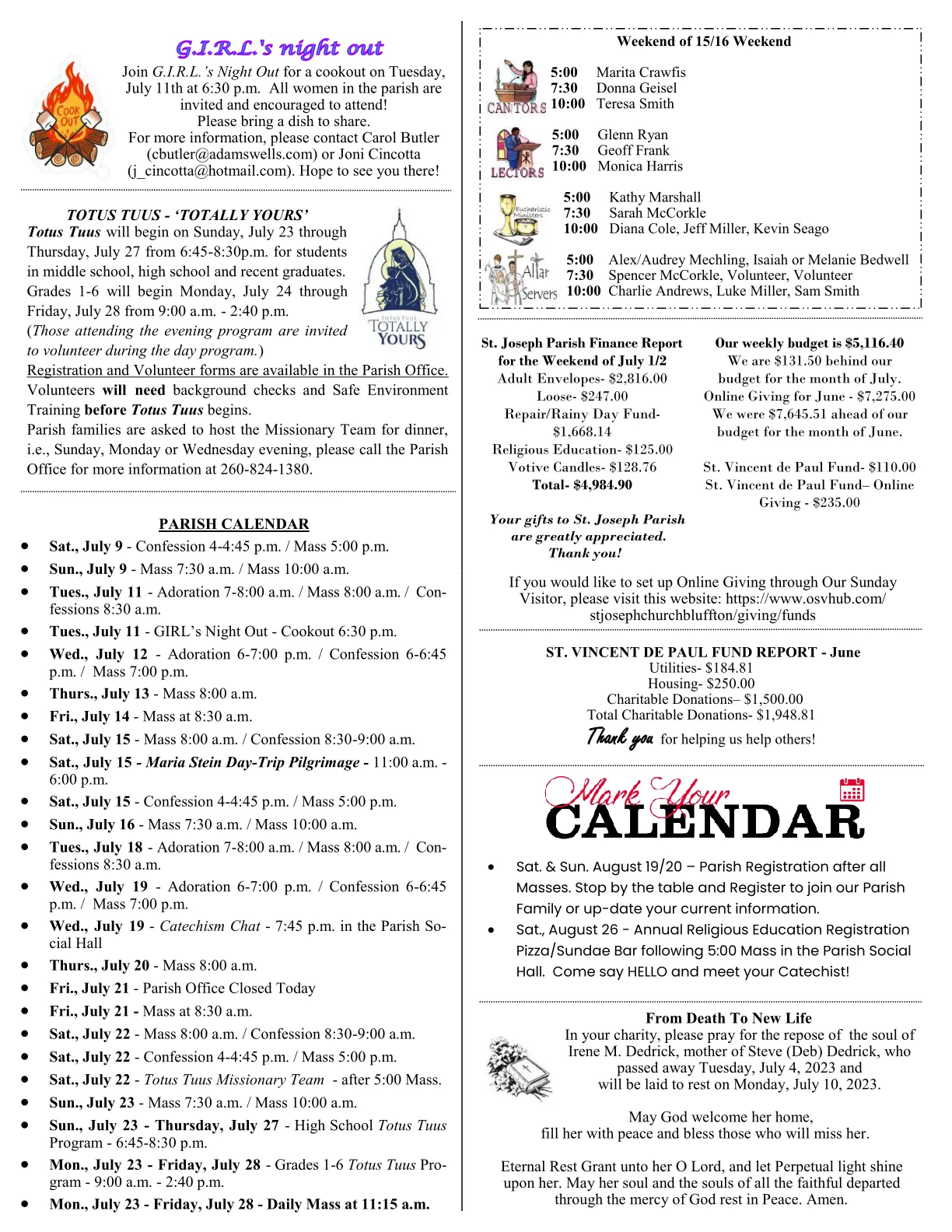 Jul 09, 2023 - Bulletin - Page 3