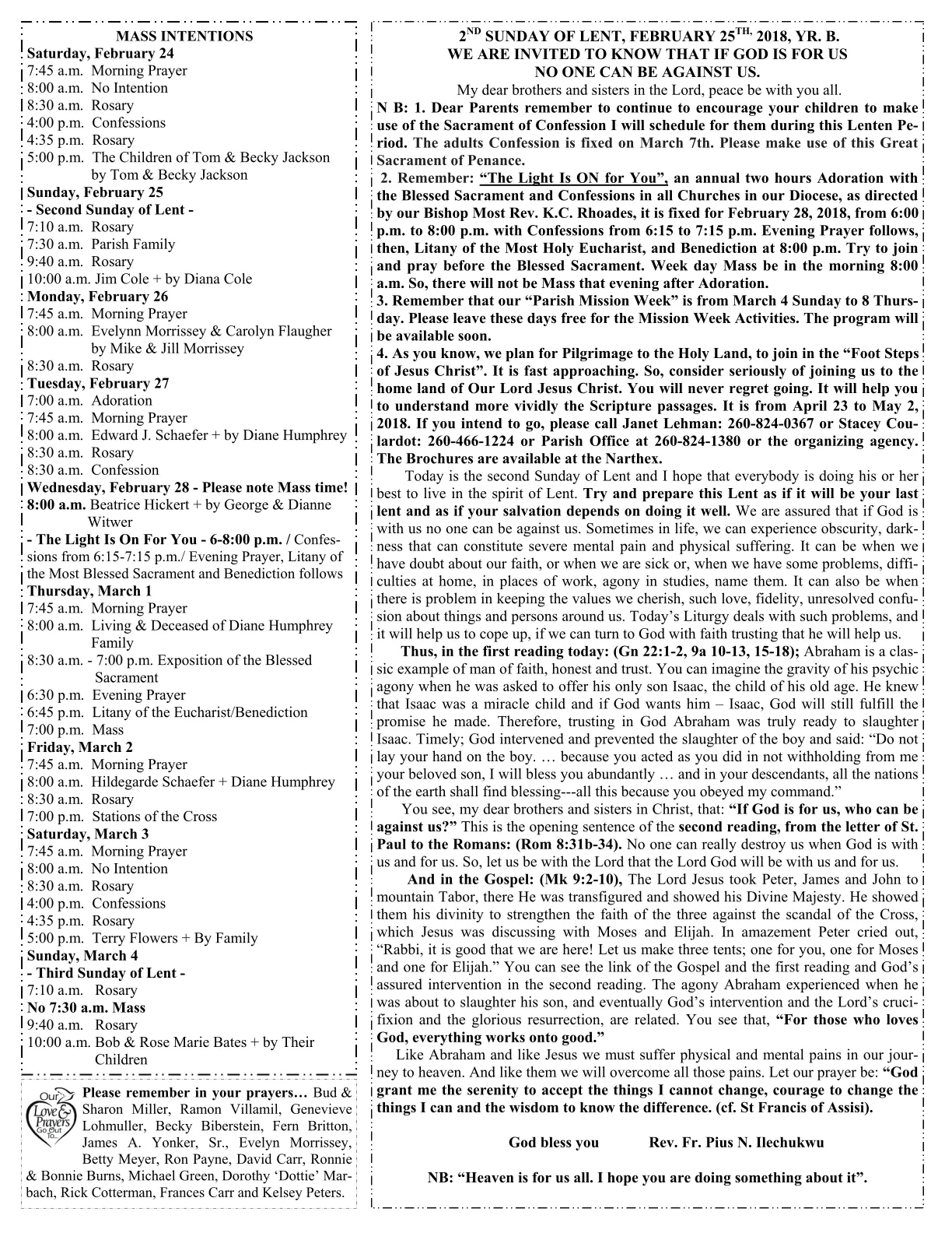 Feb 25, 2018 - Bulletin - Page 2