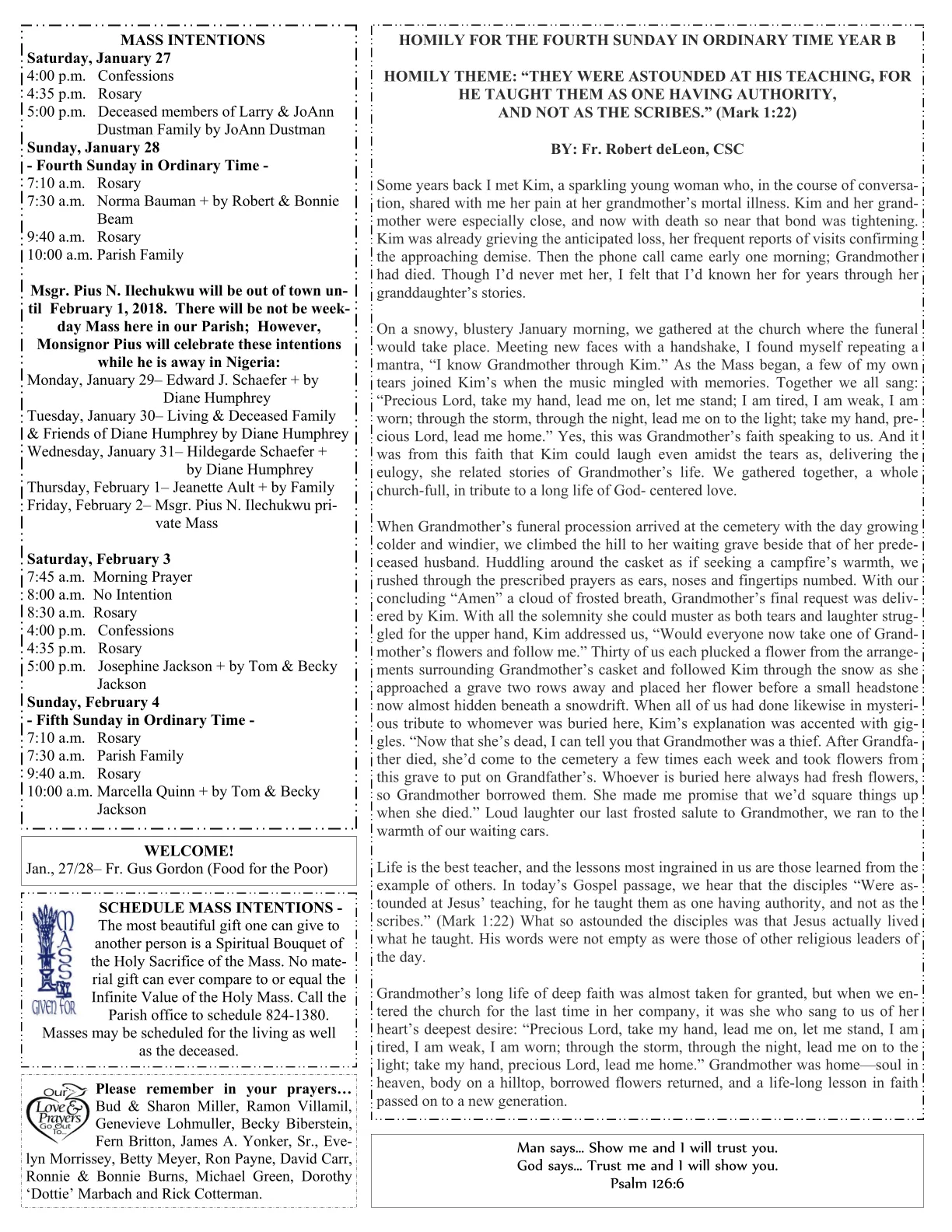 Jan 28, 2018 - Bulletin - Page 2