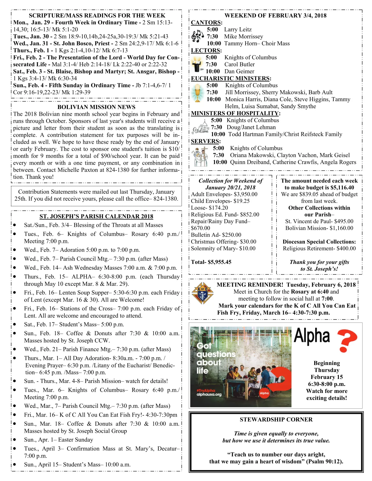 Jan 28, 2018 - Bulletin - Page 3