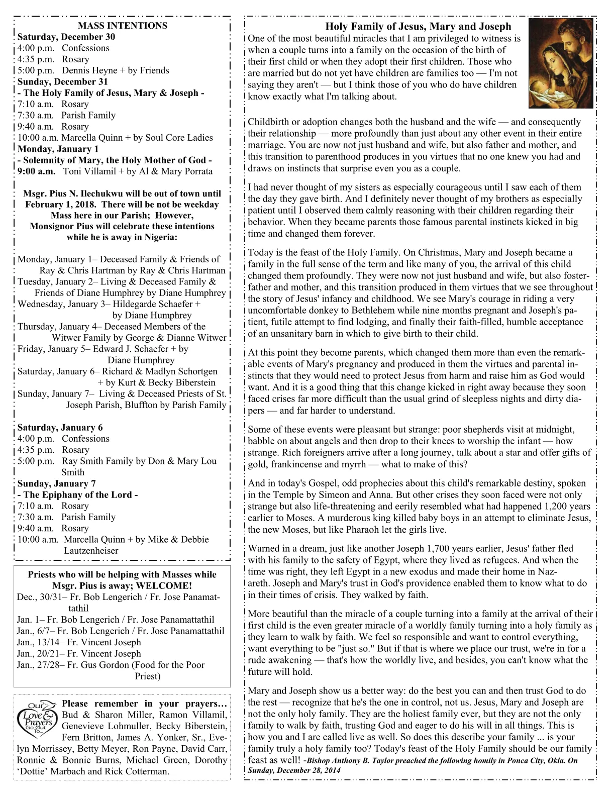 Dec 31, 2017 - Bulletin - Page 2