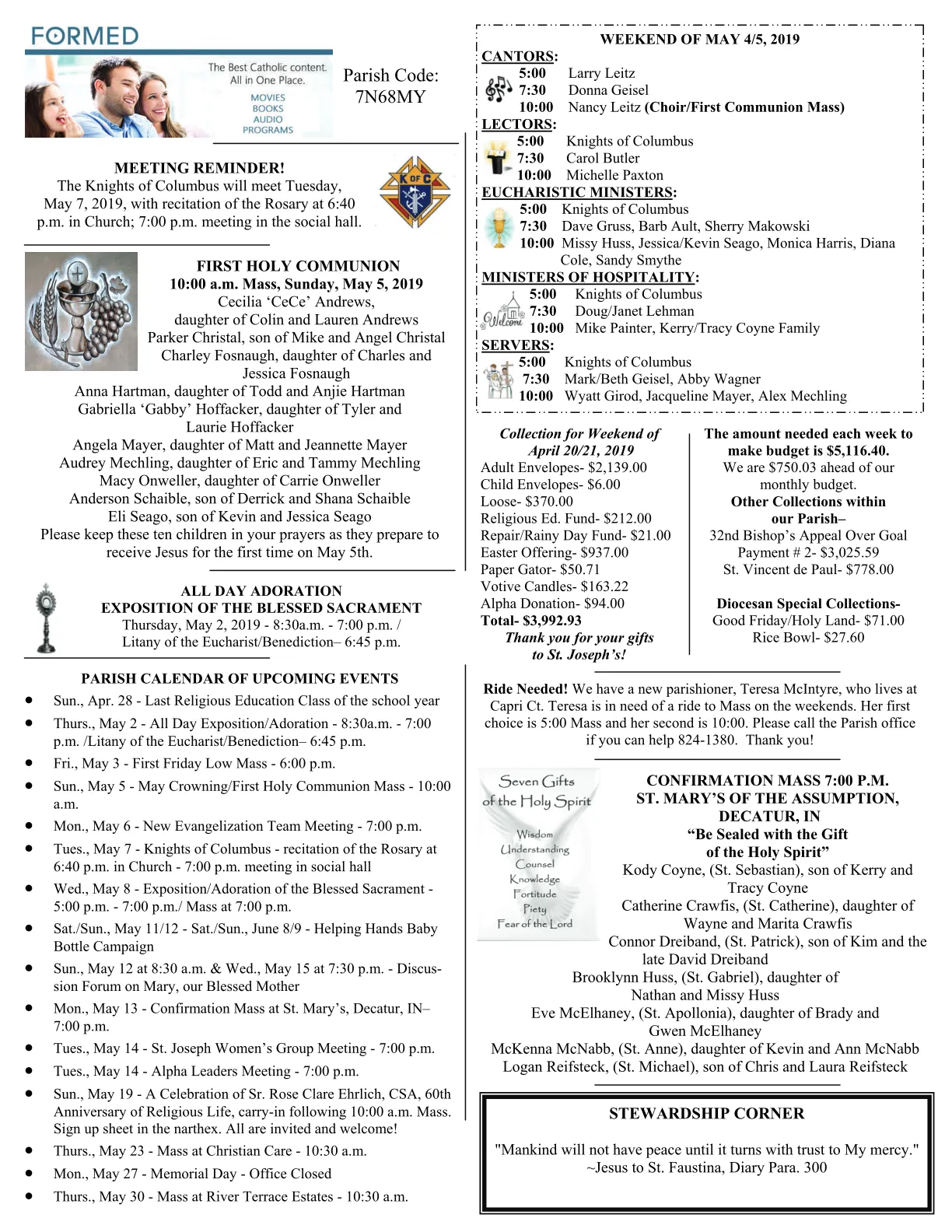 Apr 28, 2019 - Bulletin - Page 3