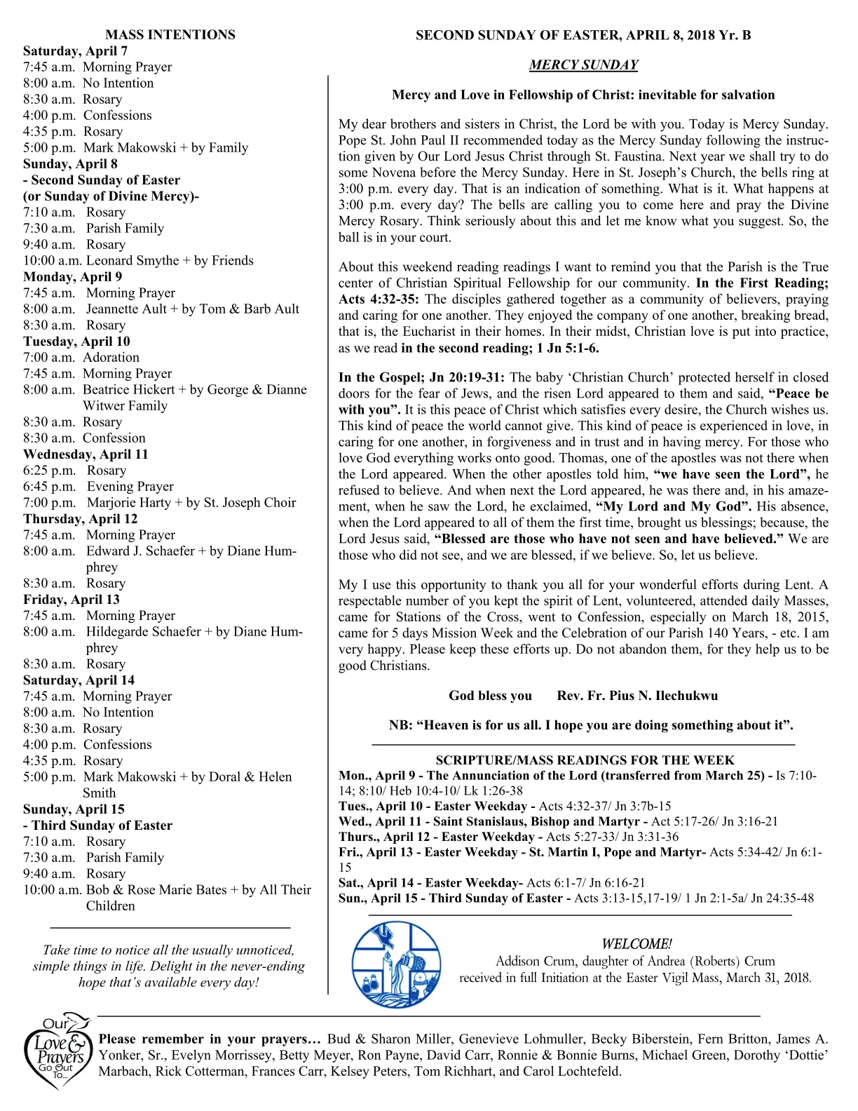 Apr 08, 2018 - Bulletin - Page 2