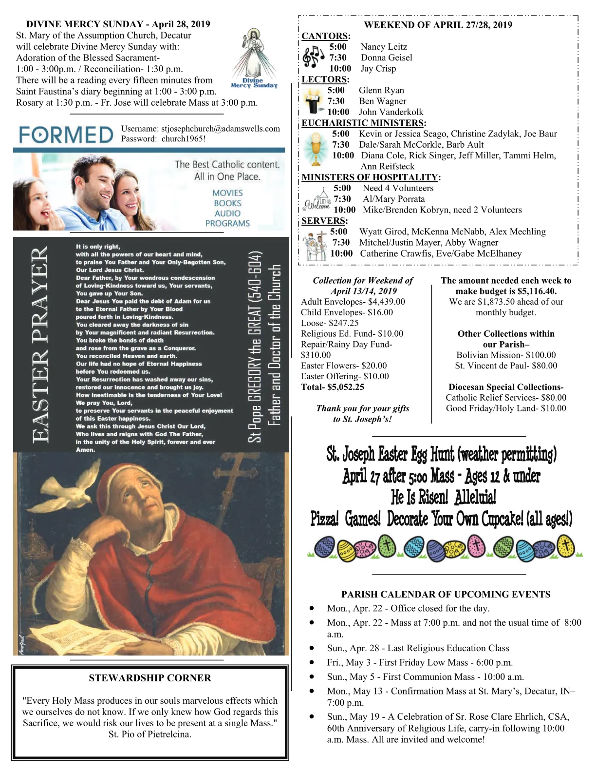 Apr 21, 2019 - Easter Bulletin - Page 3
