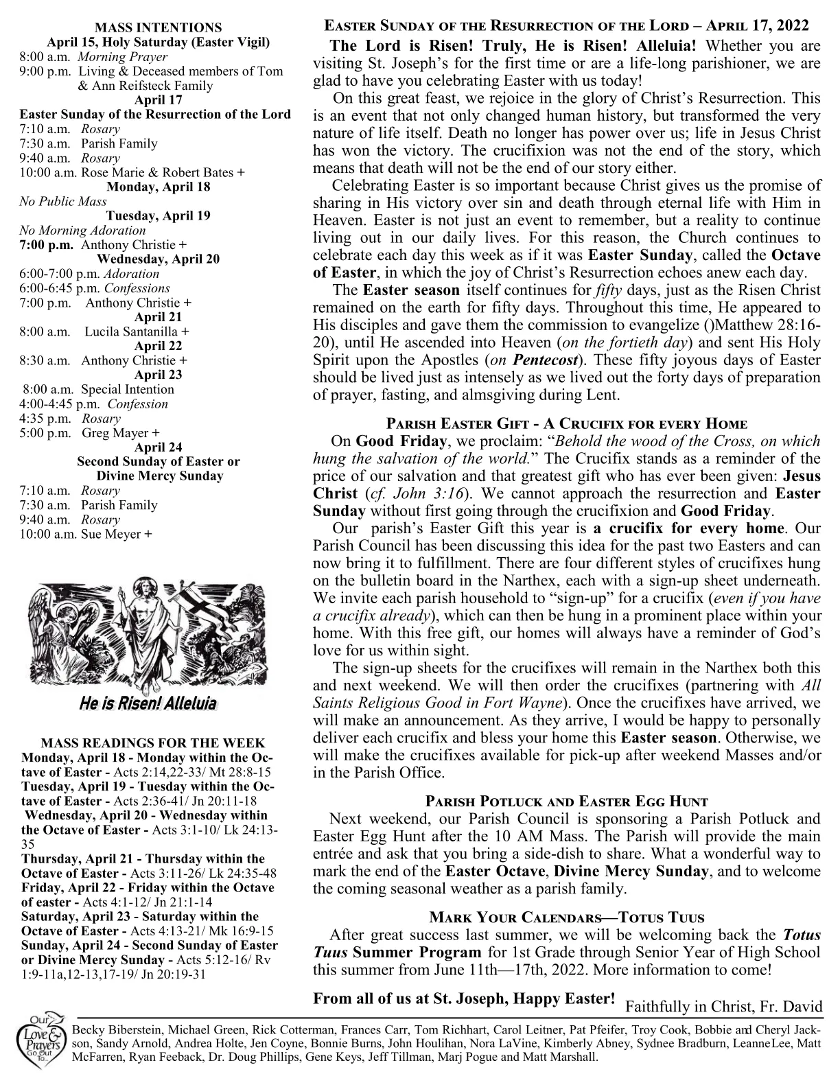Apr 17, 2022 - Easter Bulletin - Page 2
