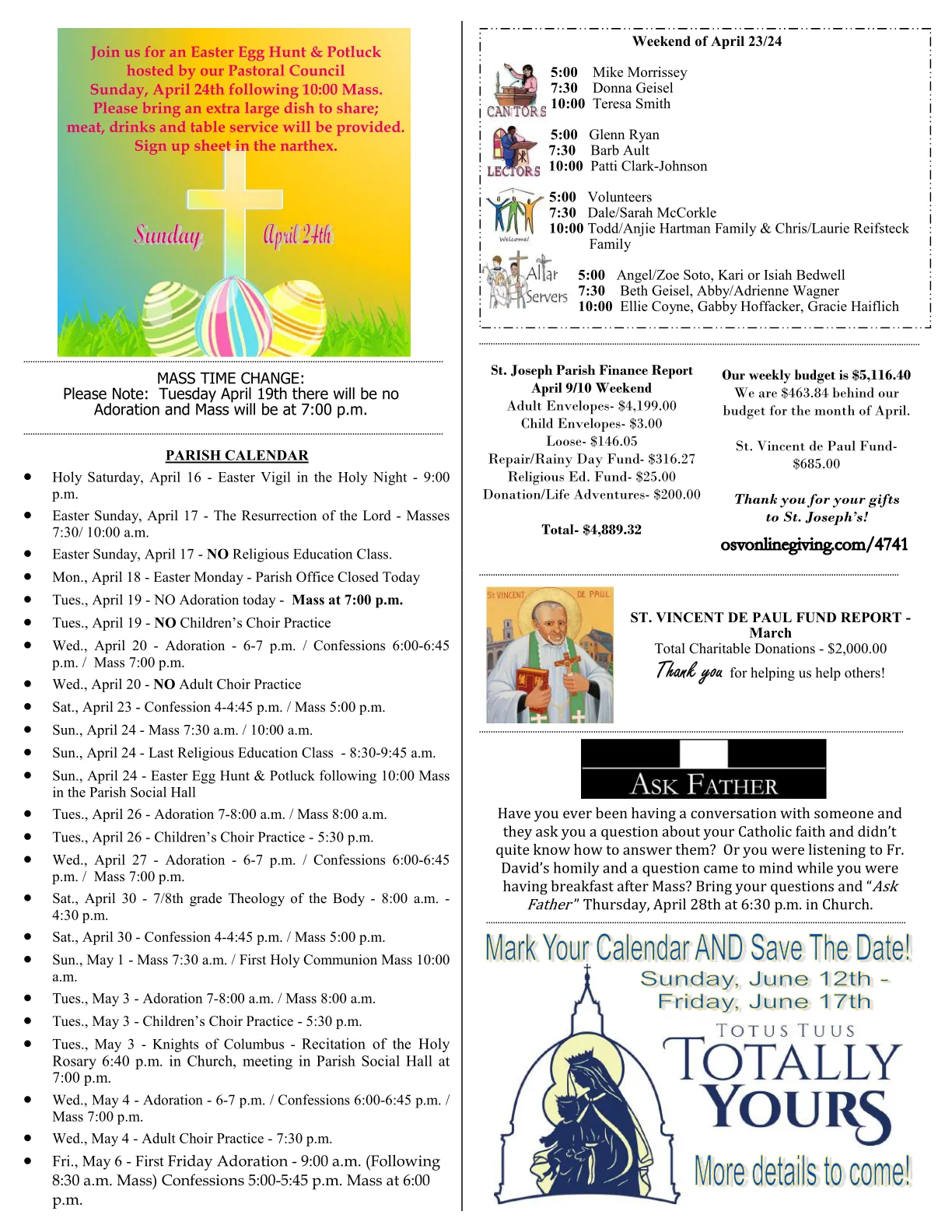 Apr 17, 2022 - Easter Bulletin - Page 3