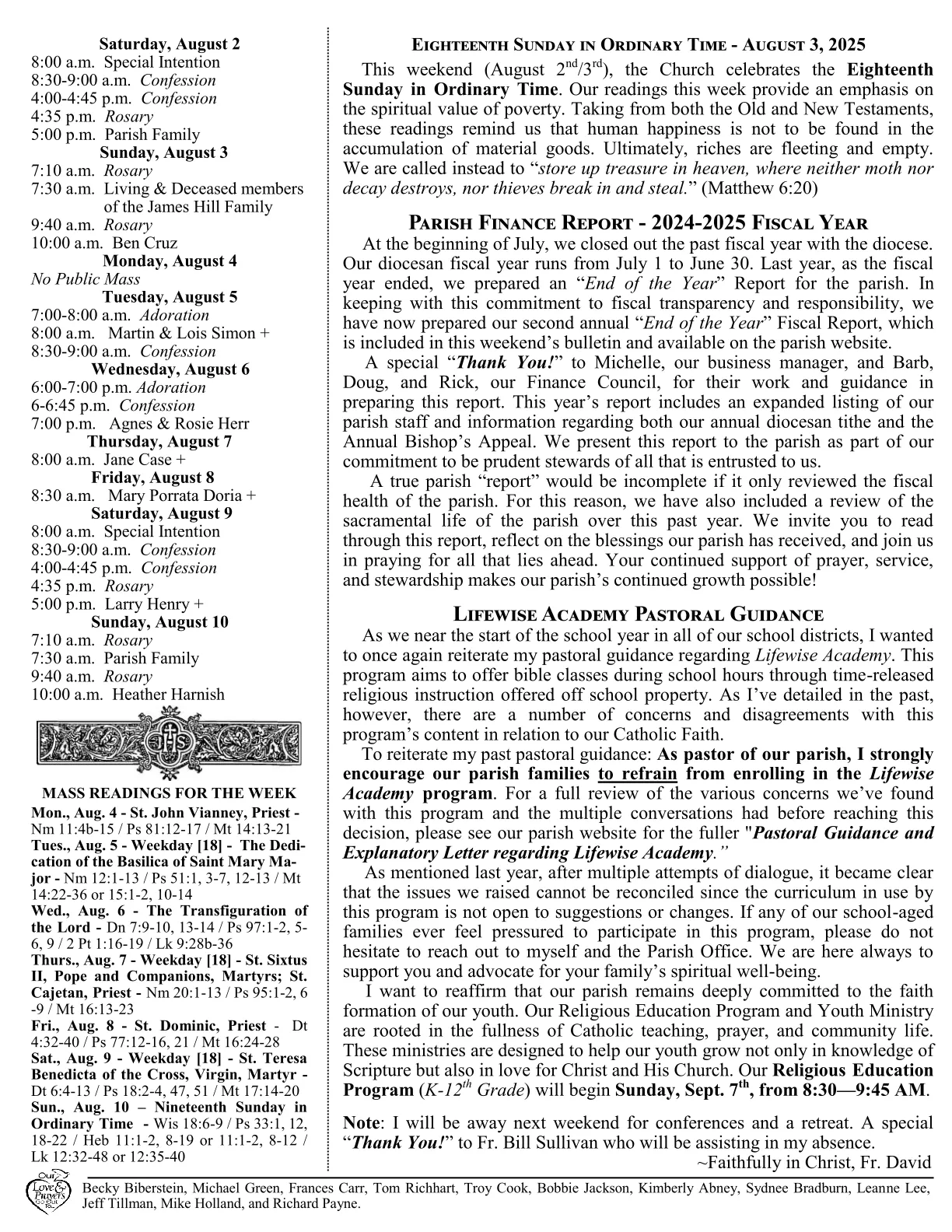 Aug 03, 2025 - Bulletin - Page 2