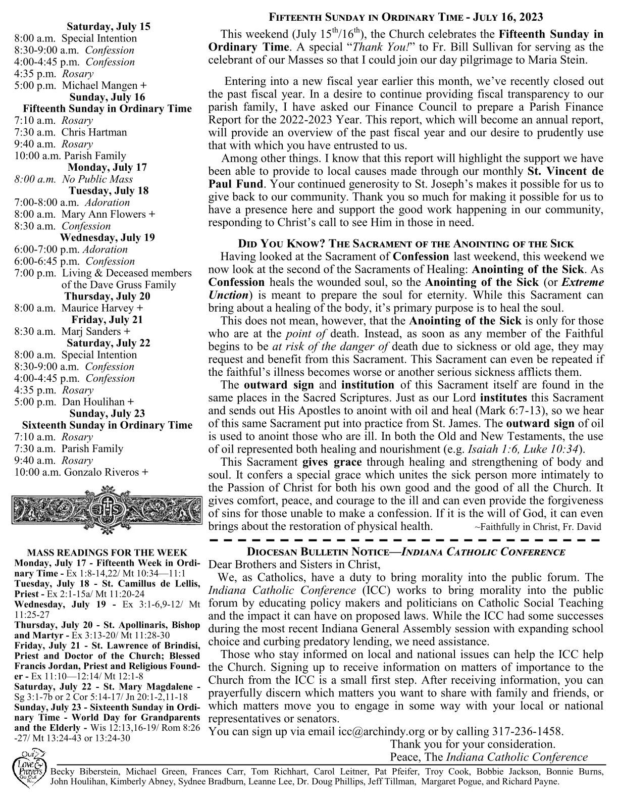 Jul 16, 2023 - Bulletin - Page 2