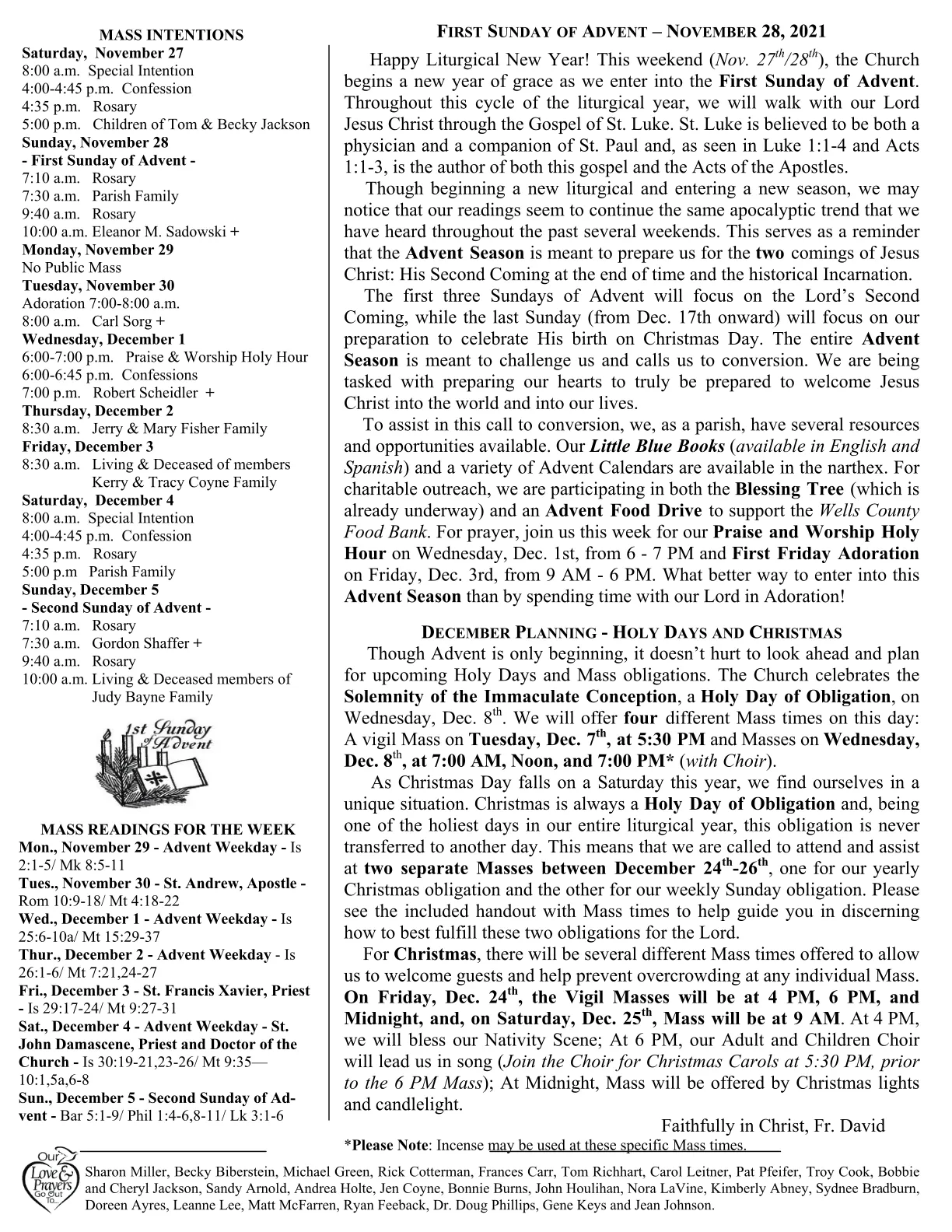 Nov 28, 2021 - Bulletin - Page 2