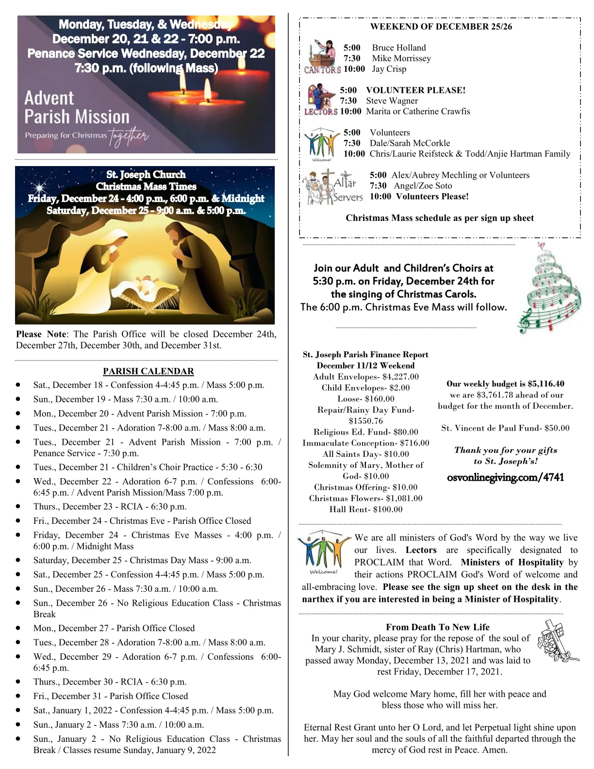 Dec 19, 2021 - Bulletin - Page 3