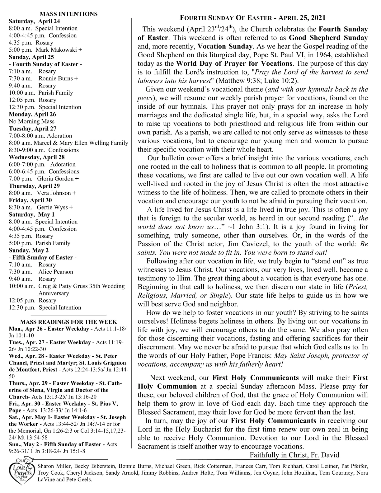 Apr 25, 2021 - Bulletin - Page 2