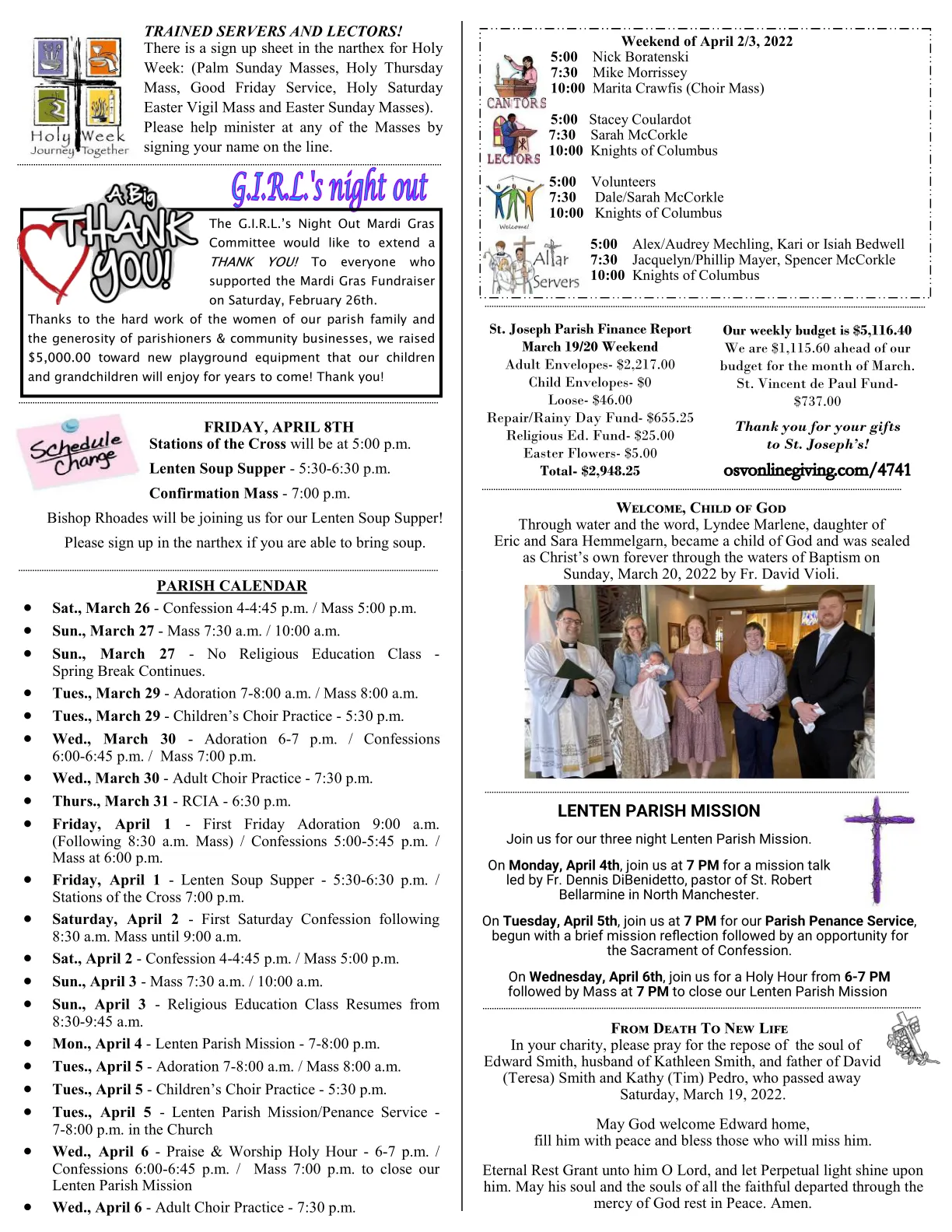 Mar 27, 2022 - Bulletin - Page 3