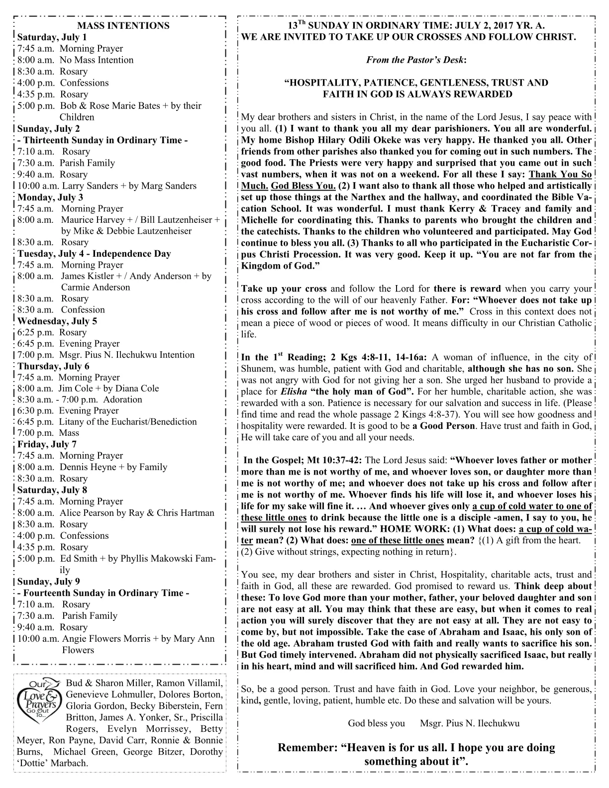 Jul 02, 2017 - Bulletin - Page 1