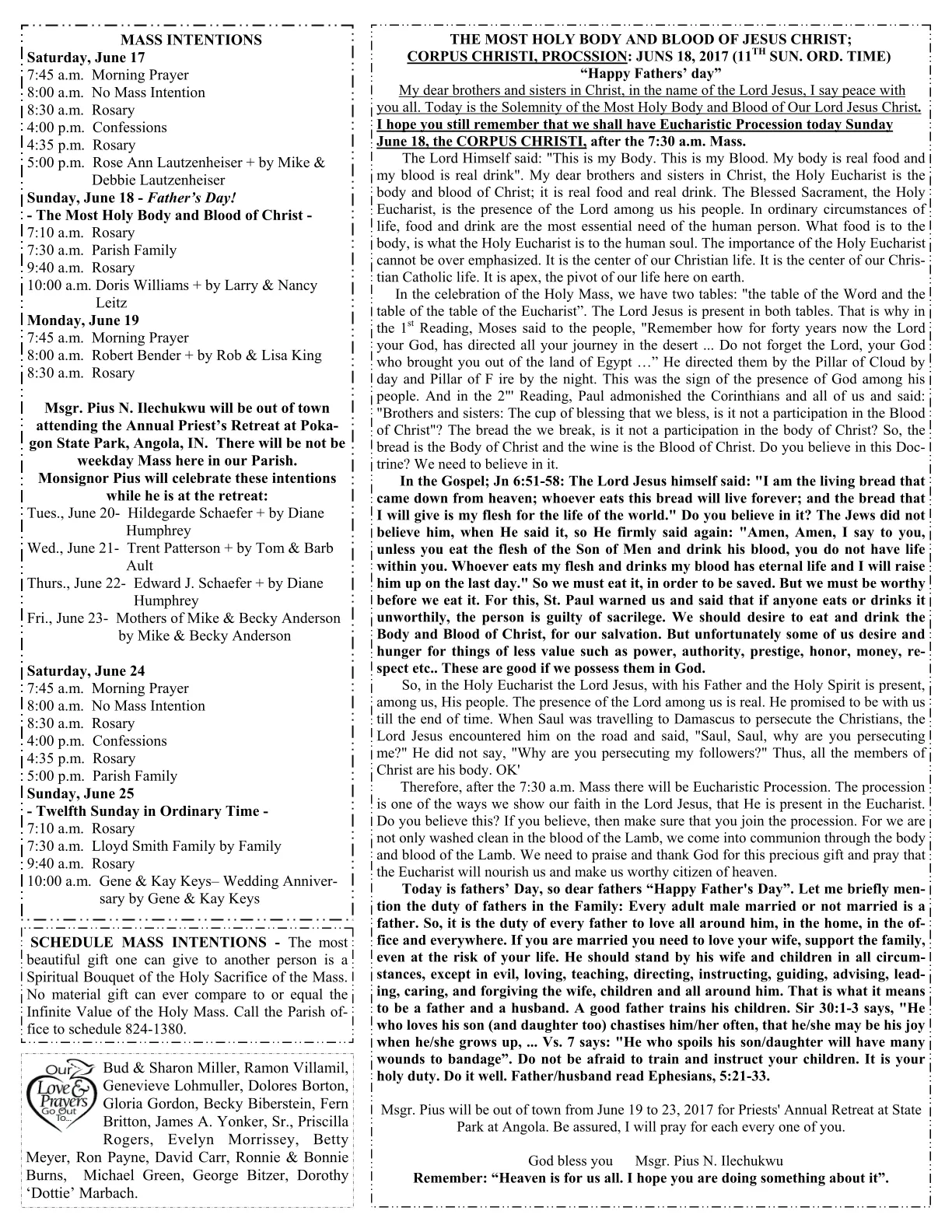 Jun 18, 2017 - Bulletin - Page 1