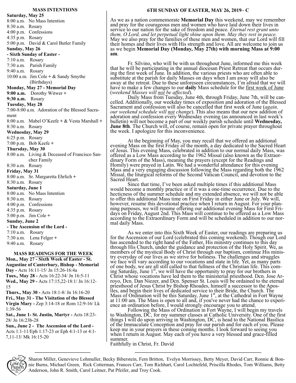 May 26, 2019 - Bulletin - Page 2