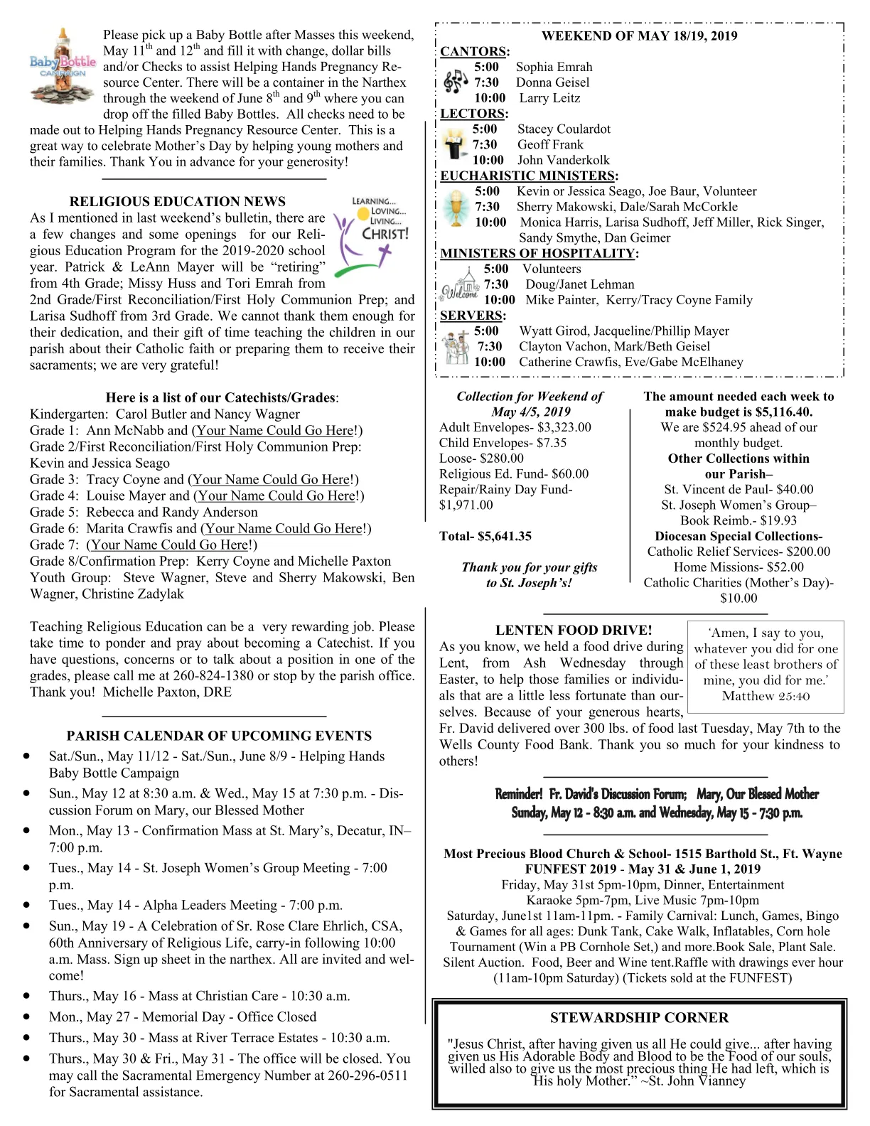 May 12, 2019 - Bulletin - Page 3