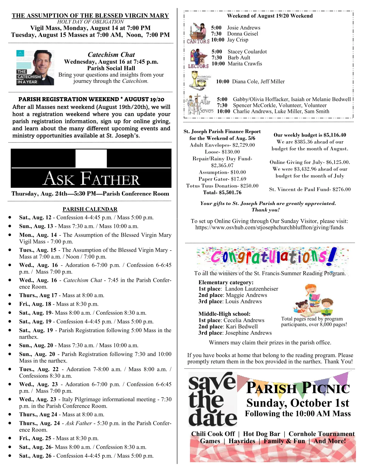 Aug 13, 2023 - Bulletin - Page 3