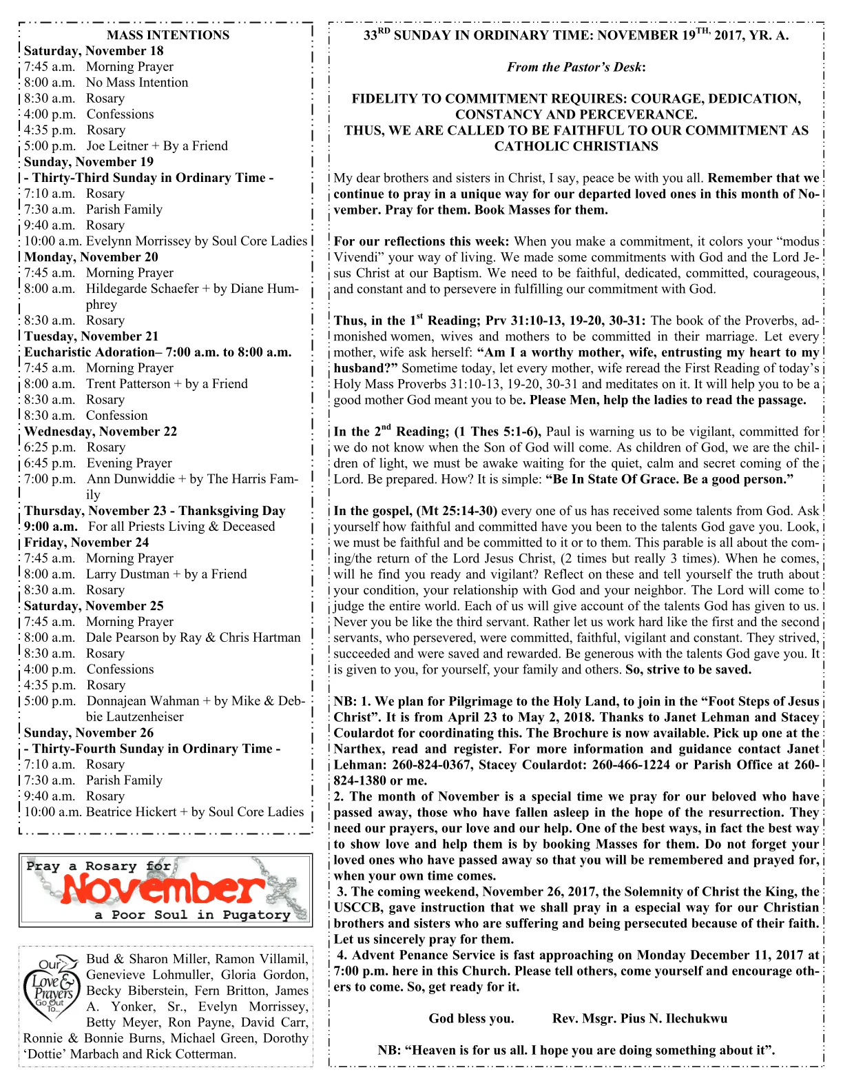 Nov 19, 2017 - Bulletin - Page 2