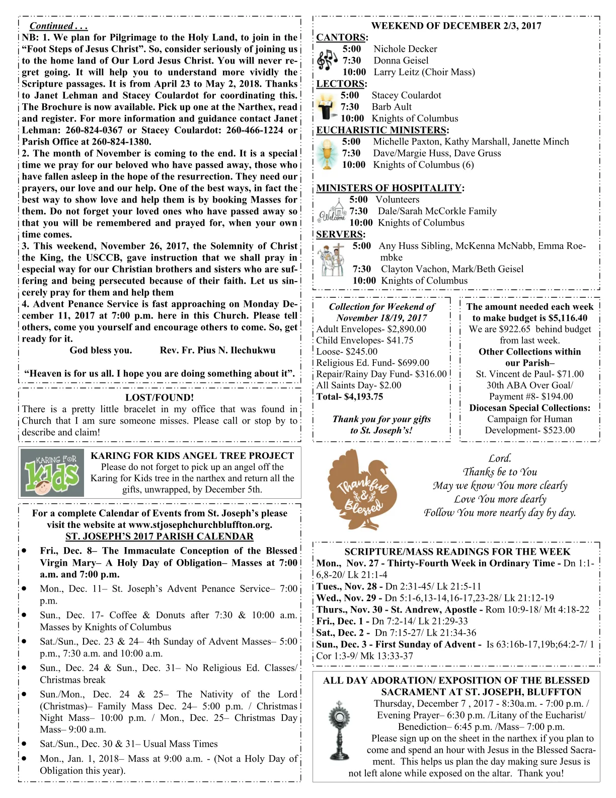 Nov 26, 2017 - Bulletin - Page 3