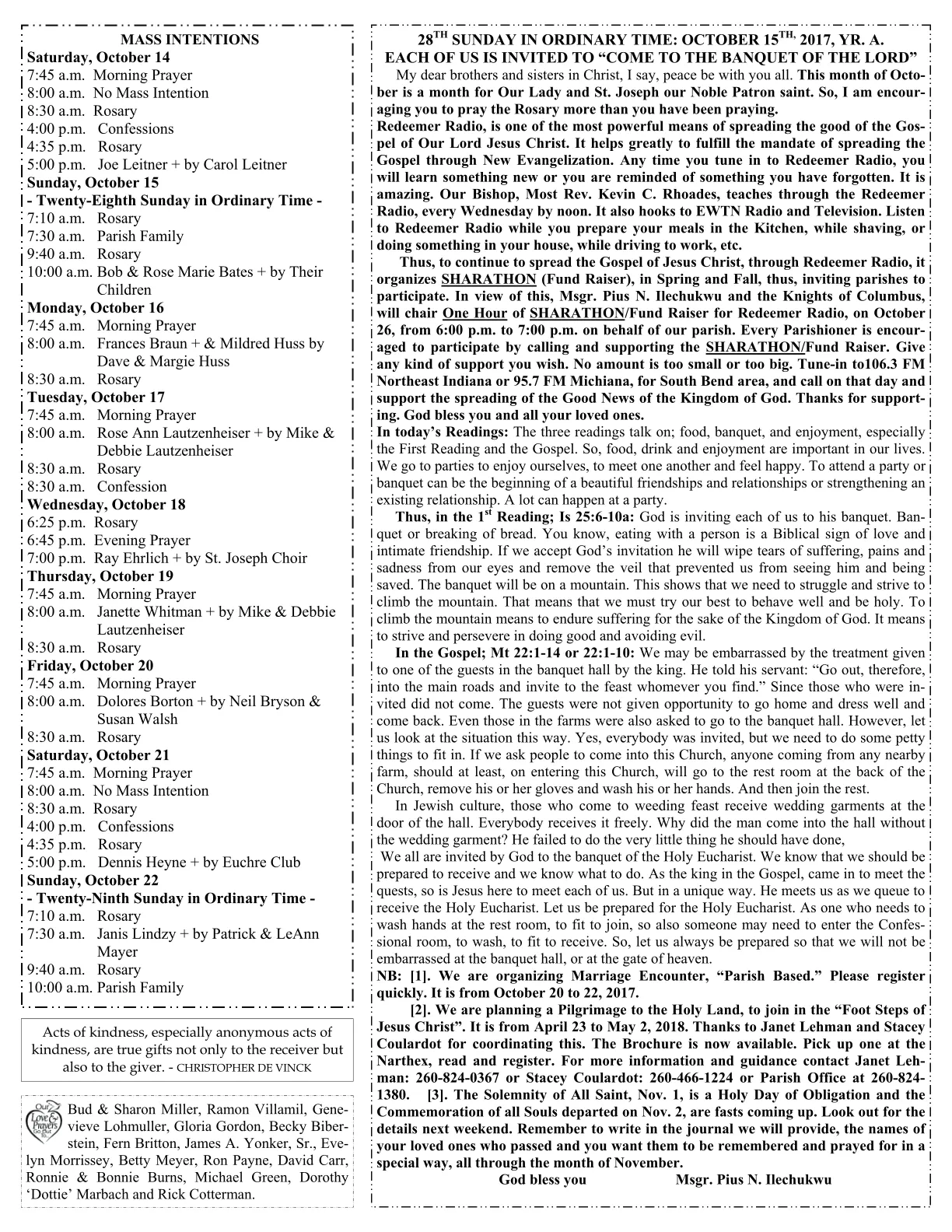 Oct 15, 2017 - Bulletin - Page 2