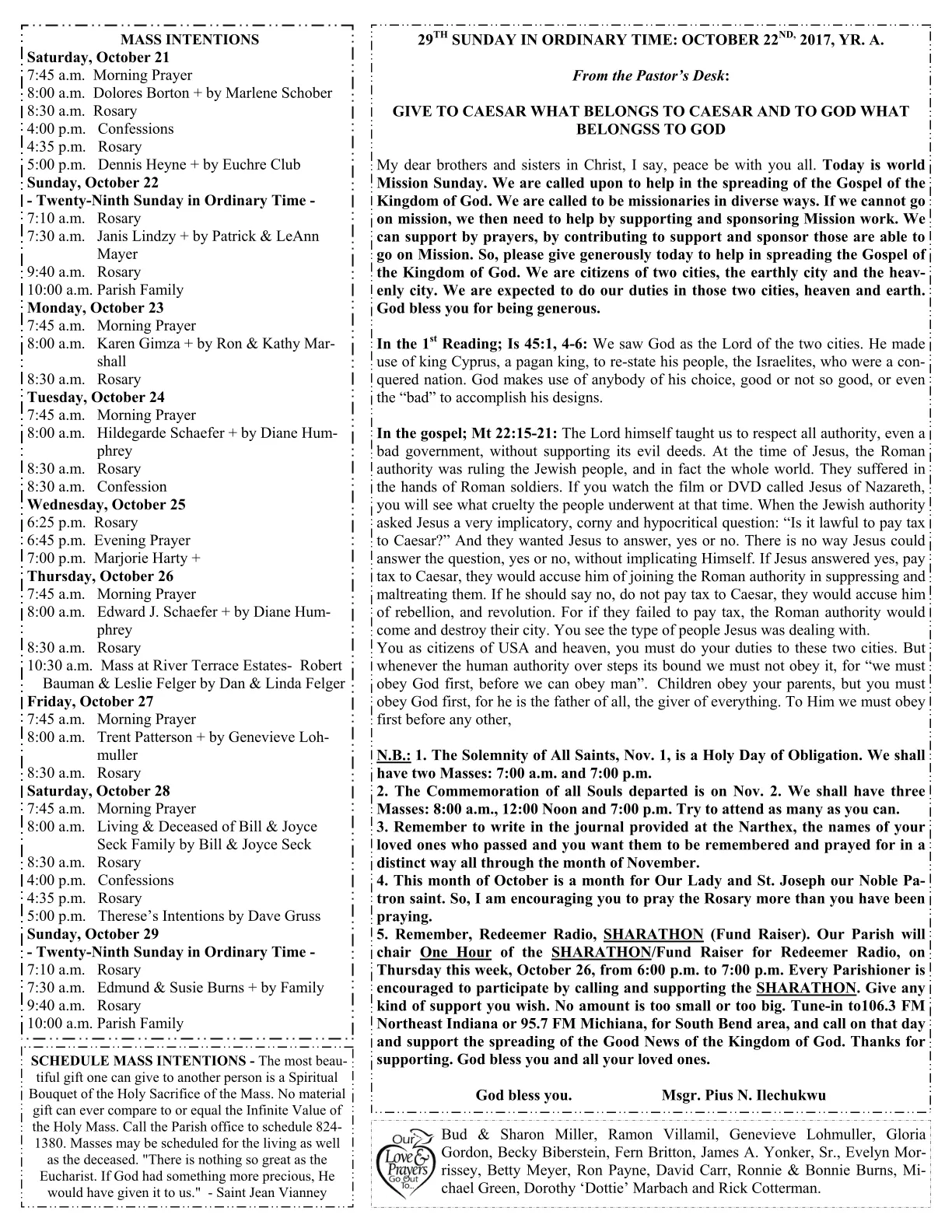 Oct 22, 2017 - Bulletin - Page 2