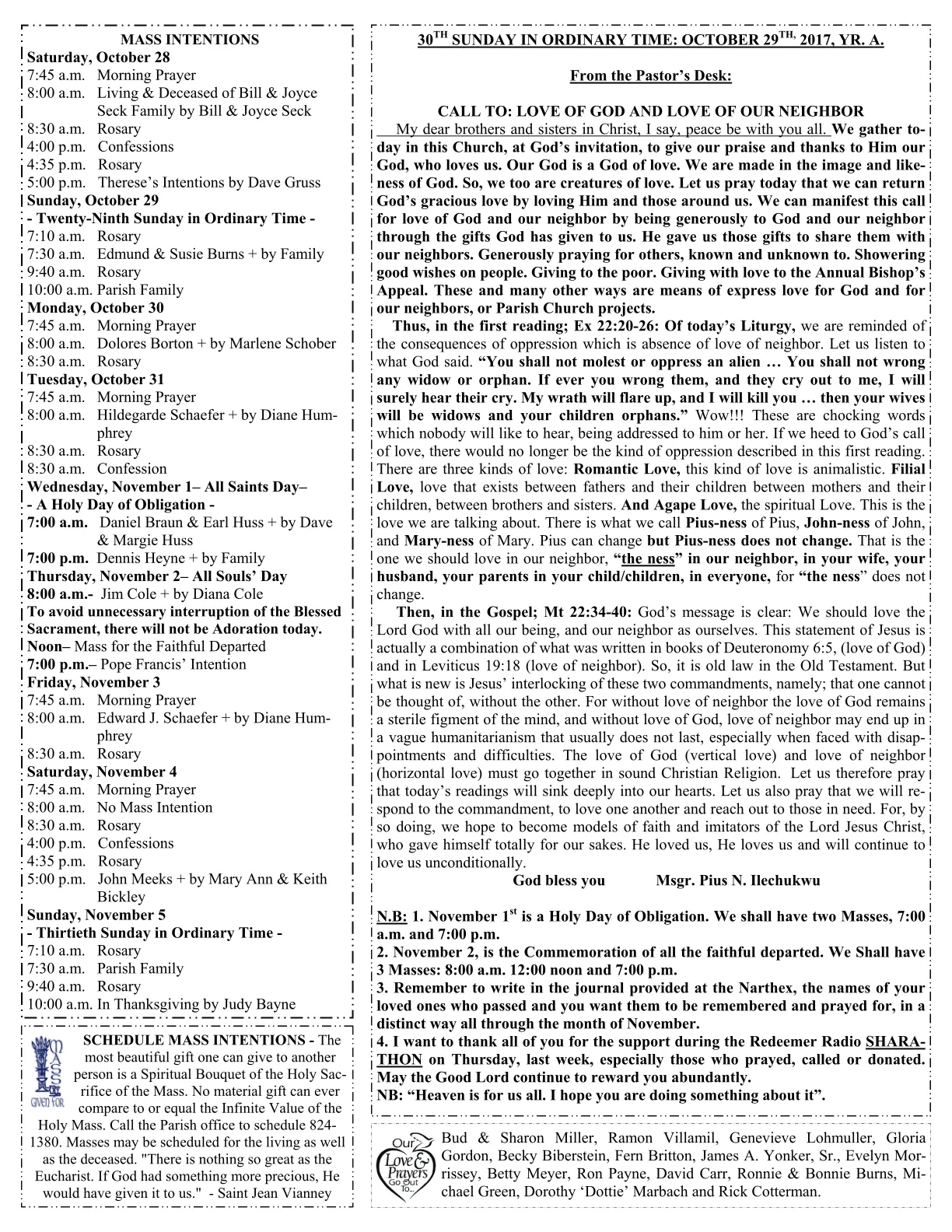 Oct 29, 2017 - Bulletin - Page 2