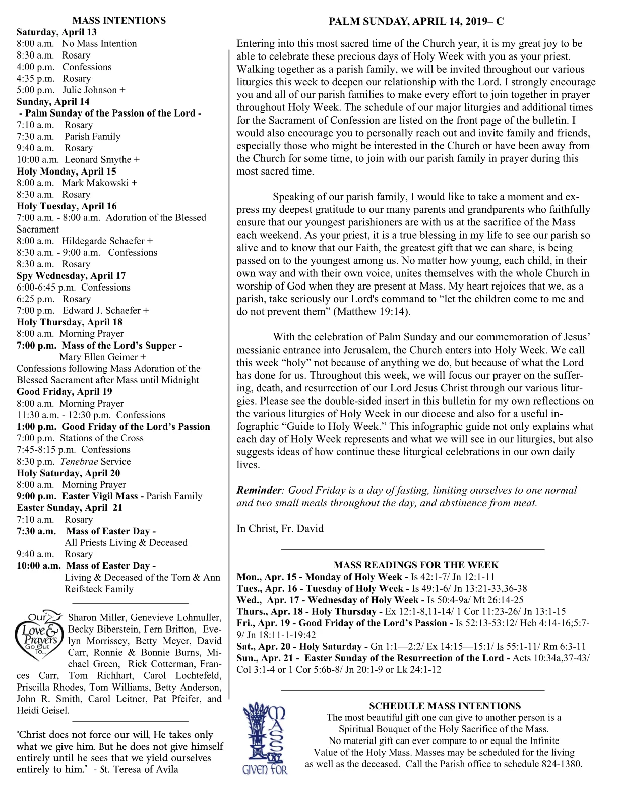 Apr 14, 2019 - Bulletin - Page 2