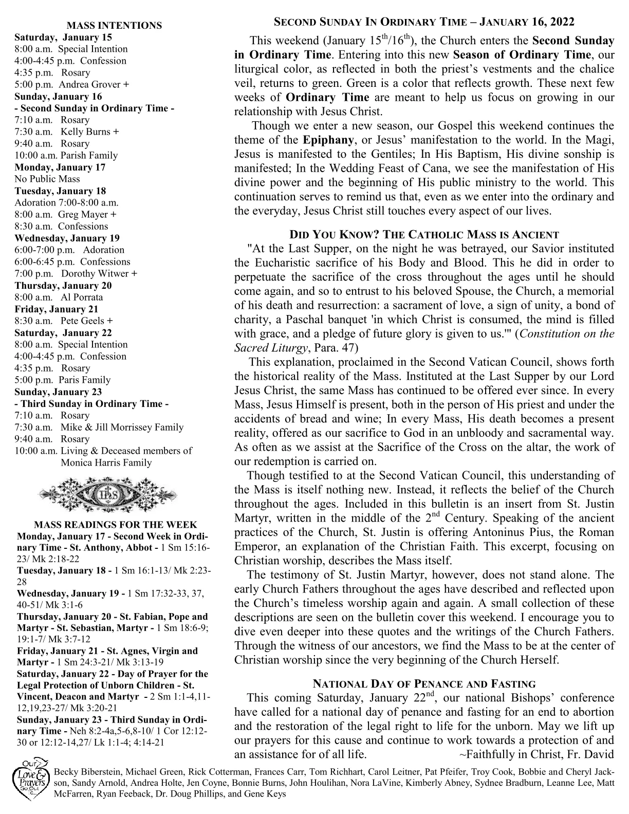 Jan 16, 2022 - Bulletin - Page 2