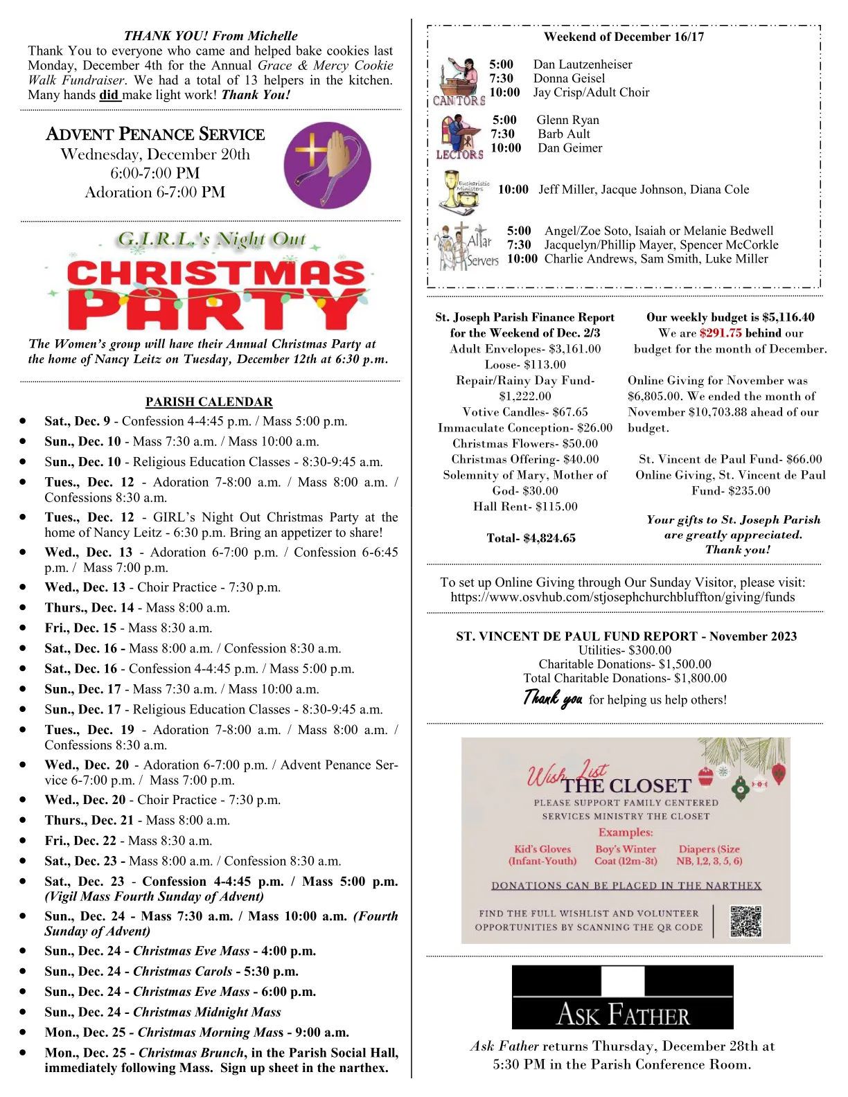 Dec 10, 2023 - Bulletin - Page 3