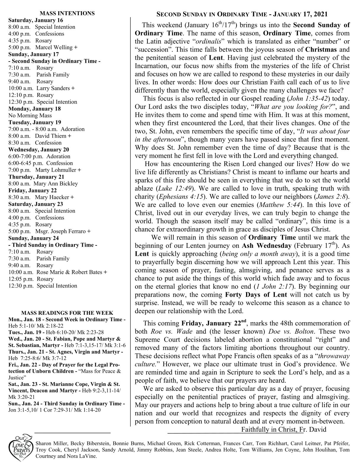 Jan 17, 2021 - Bulletin - Page 2