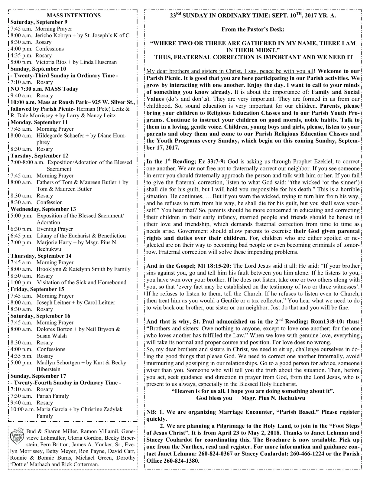 Sep 10, 2017 - Bulletin - Page 2