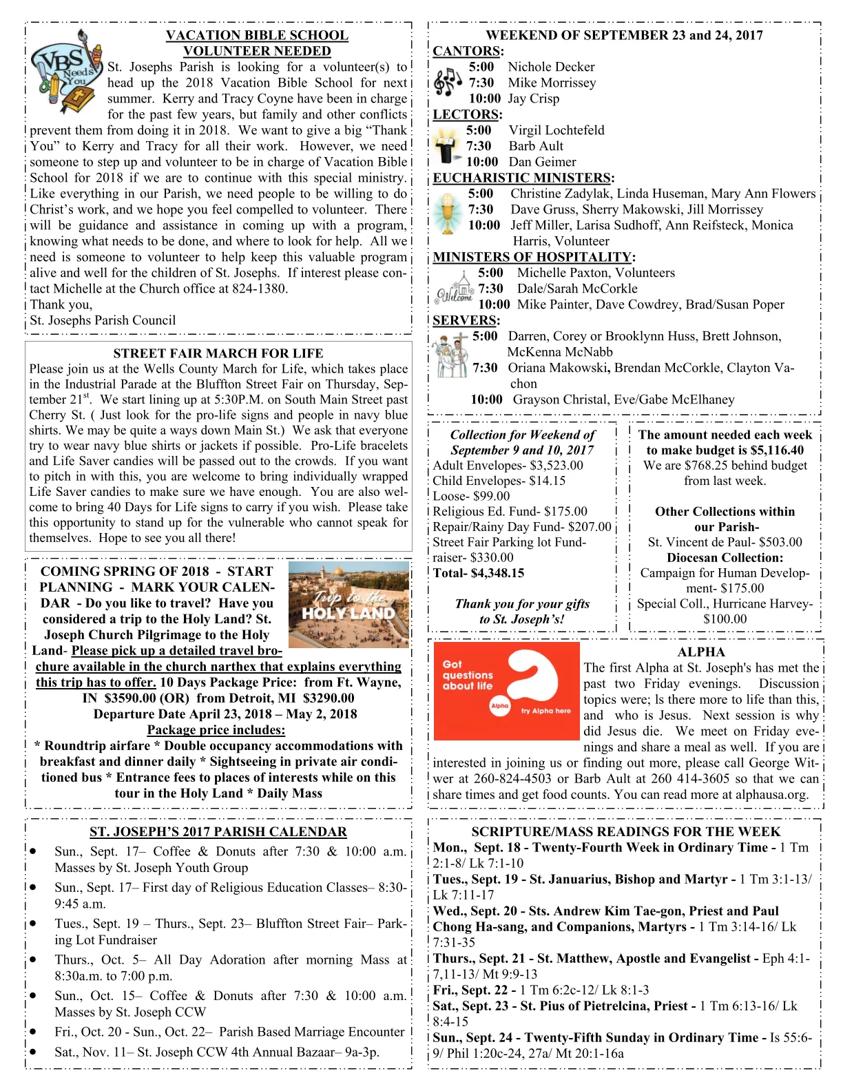 Sep 17, 2017 - Bulletin - Page 3