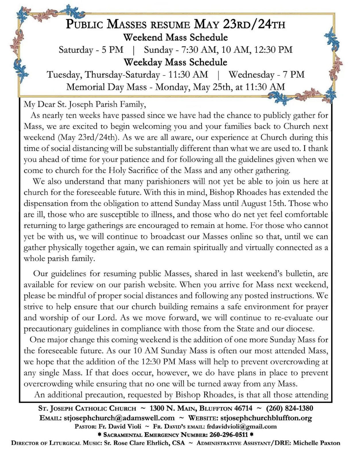 May 17, 2020 - Bulletin - Page 1