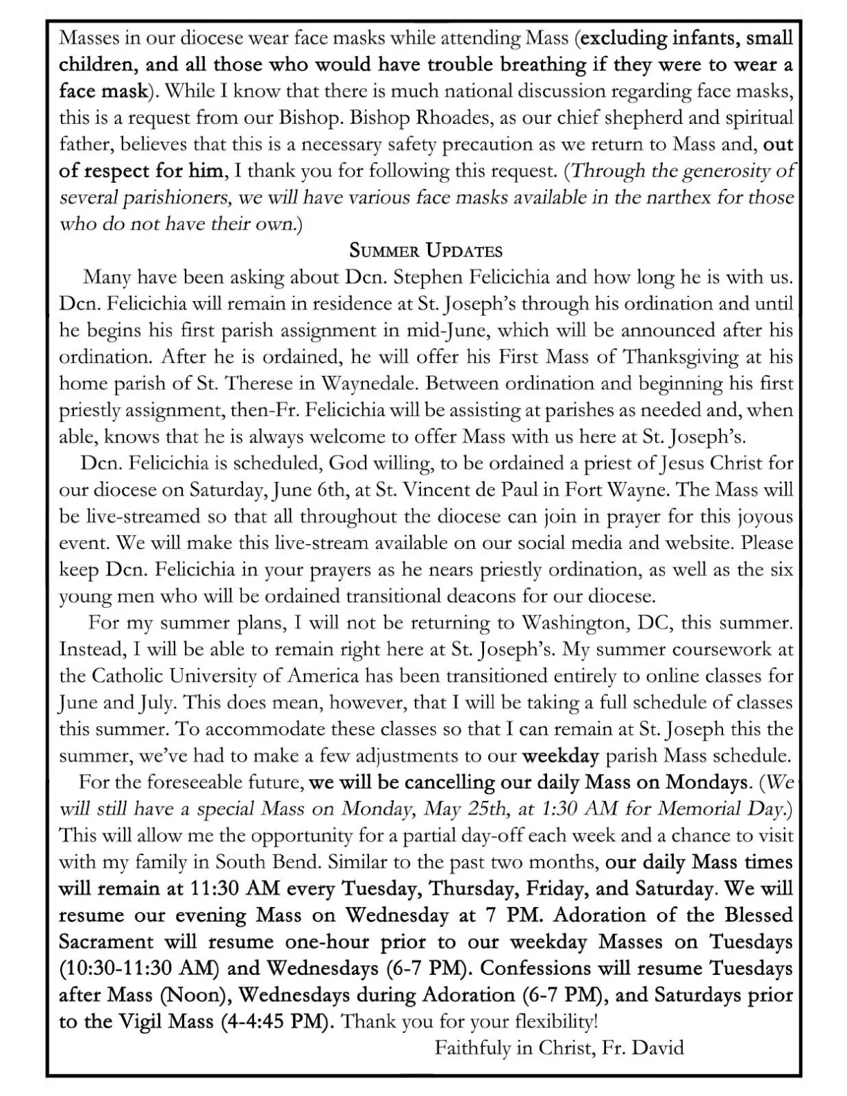 May 17, 2020 - Bulletin - Page 2