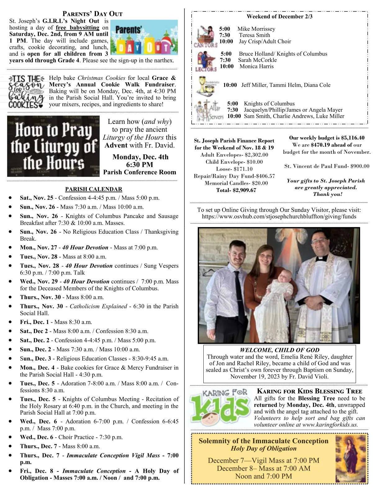 Nov 26, 2023 - Bulletin - Page 3